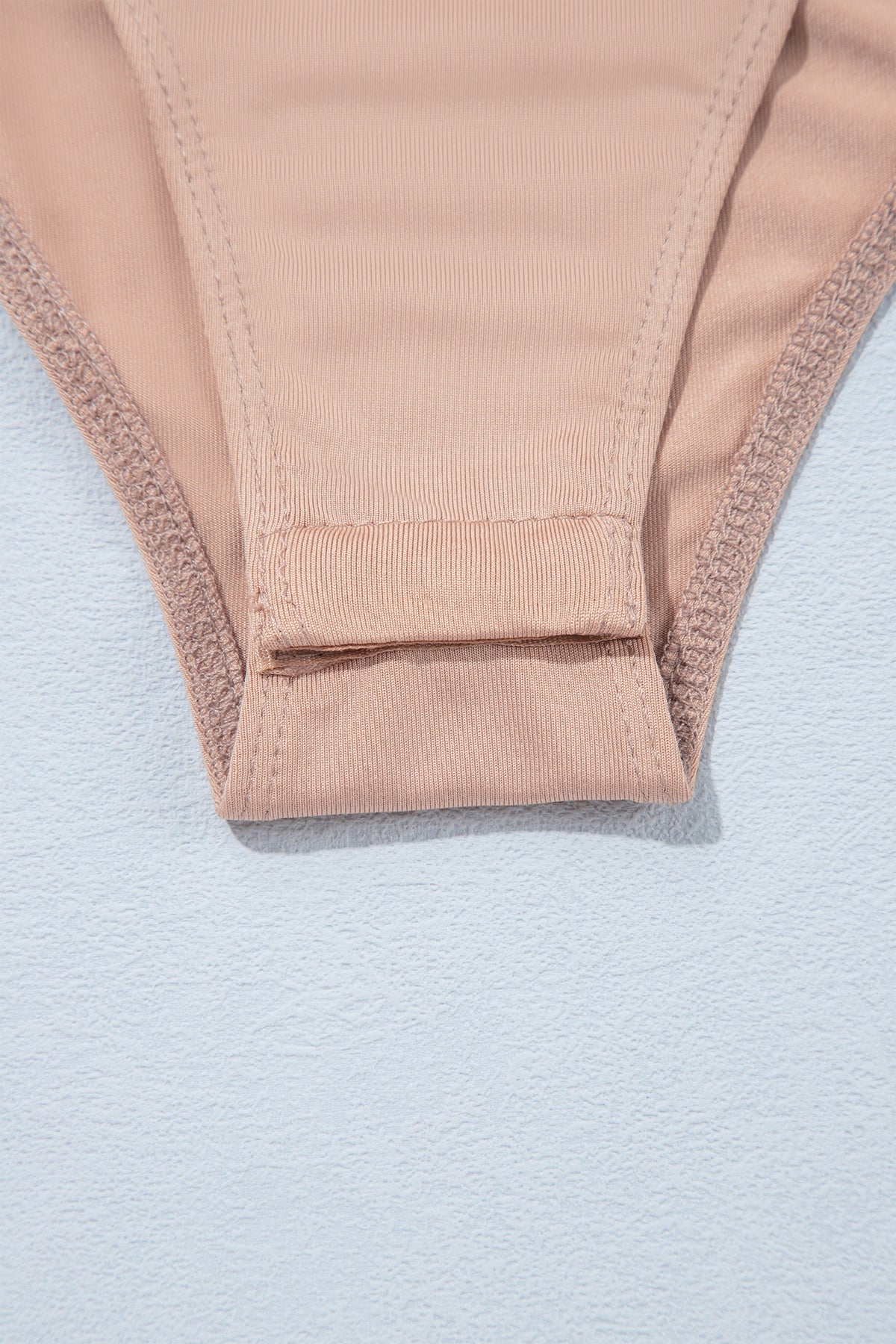Light French Beige Solid Color Velvet Knot Square Neck Sheer Long Sleeve Bodysuit-Tops/Bodysuits-[Adult]-[Female]-2022 Online Blue Zone Planet