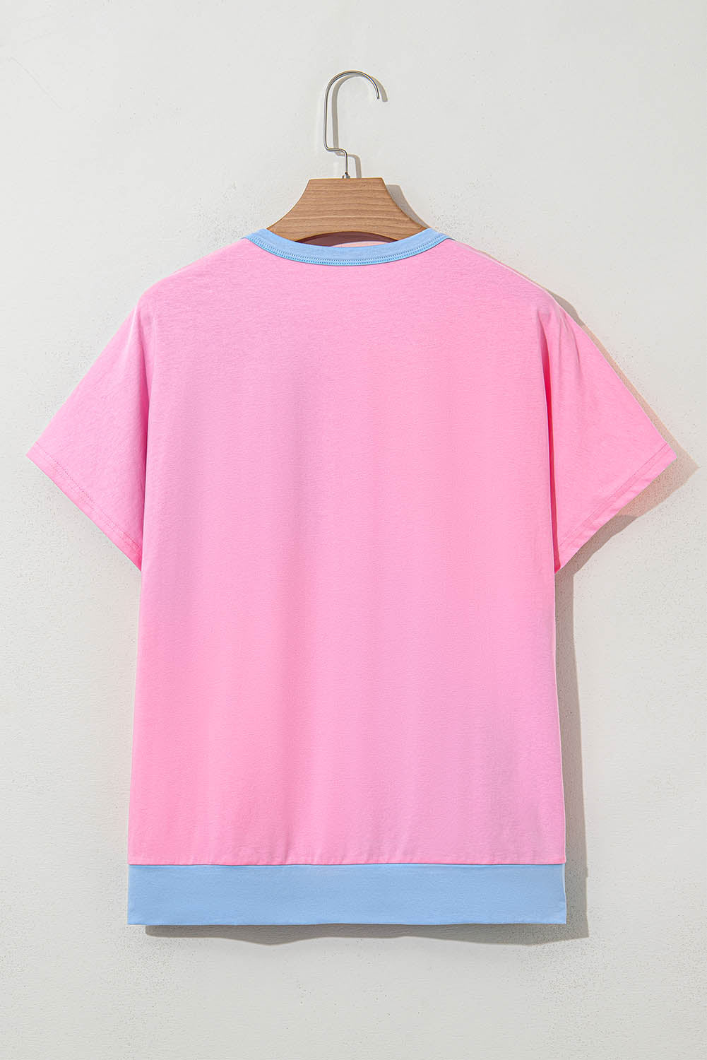 Myosotis Two Tone Half Buttons Collared T Shirt-Tops/Tops & Tees-[Adult]-[Female]-2022 Online Blue Zone Planet