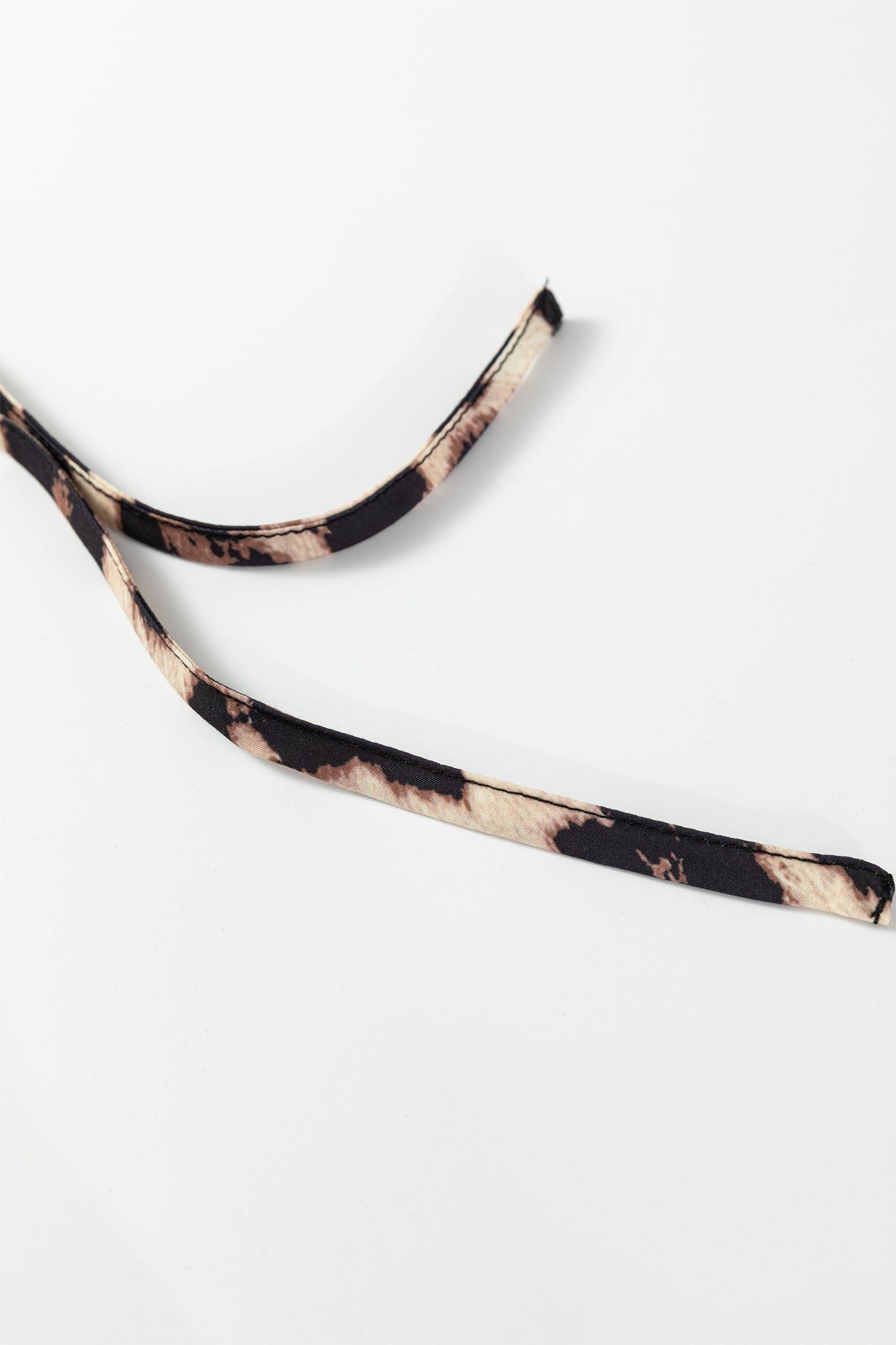 Black Plus Size Long Sleeve Leopard Contrasted Trim Tie Neck Flared Mini Dress-TOPS / DRESSES-[Adult]-[Female]-2022 Online Blue Zone Planet