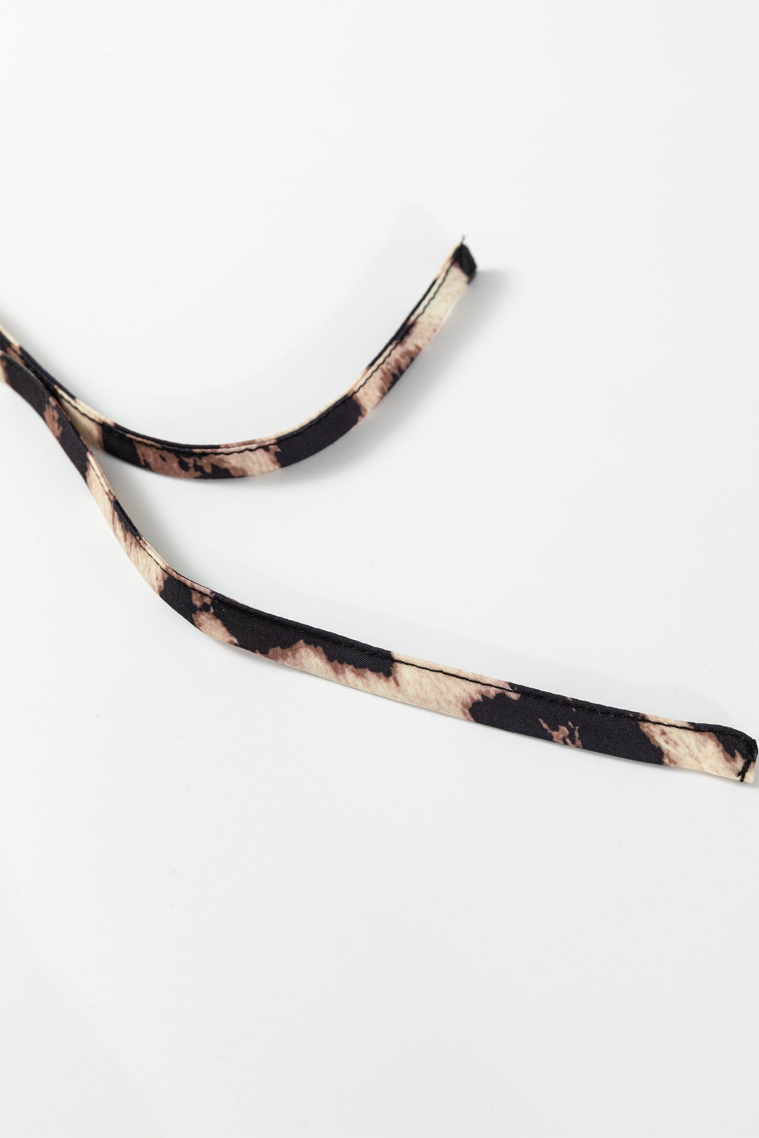 Black Plus Size Long Sleeve Leopard Contrasted Trim Tie Neck Flared Mini Dress-TOPS / DRESSES-[Adult]-[Female]-2022 Online Blue Zone Planet