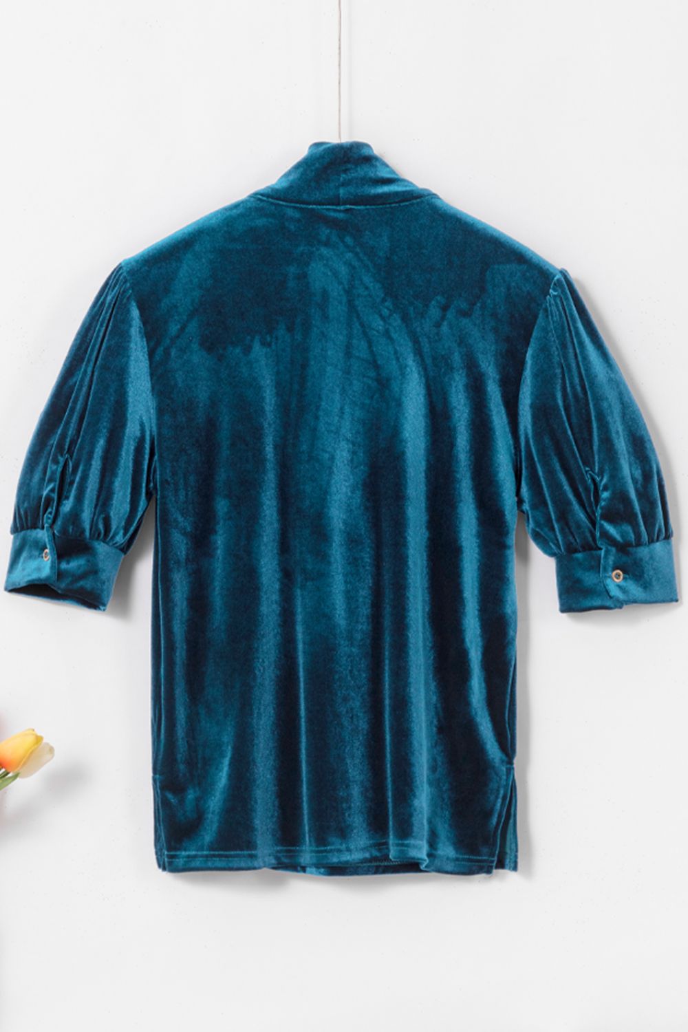 Tie Neck Half Sleeve Blouse-TOPS / DRESSES-[Adult]-[Female]-2022 Online Blue Zone Planet