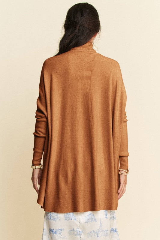 Davi & Dani High-Low Turtleneck Long Sleeve Knit Top-TOPS / DRESSES-[Adult]-[Female]-2022 Online Blue Zone Planet