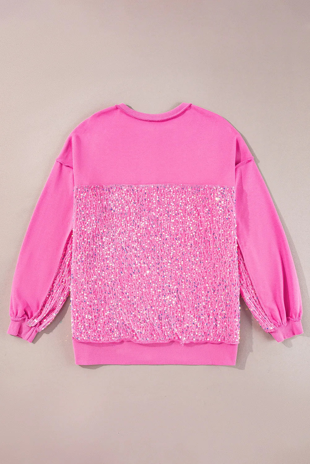 Sequin Half Button Long Sleeve Sweatshirt-TOPS / DRESSES-[Adult]-[Female]-2022 Online Blue Zone Planet