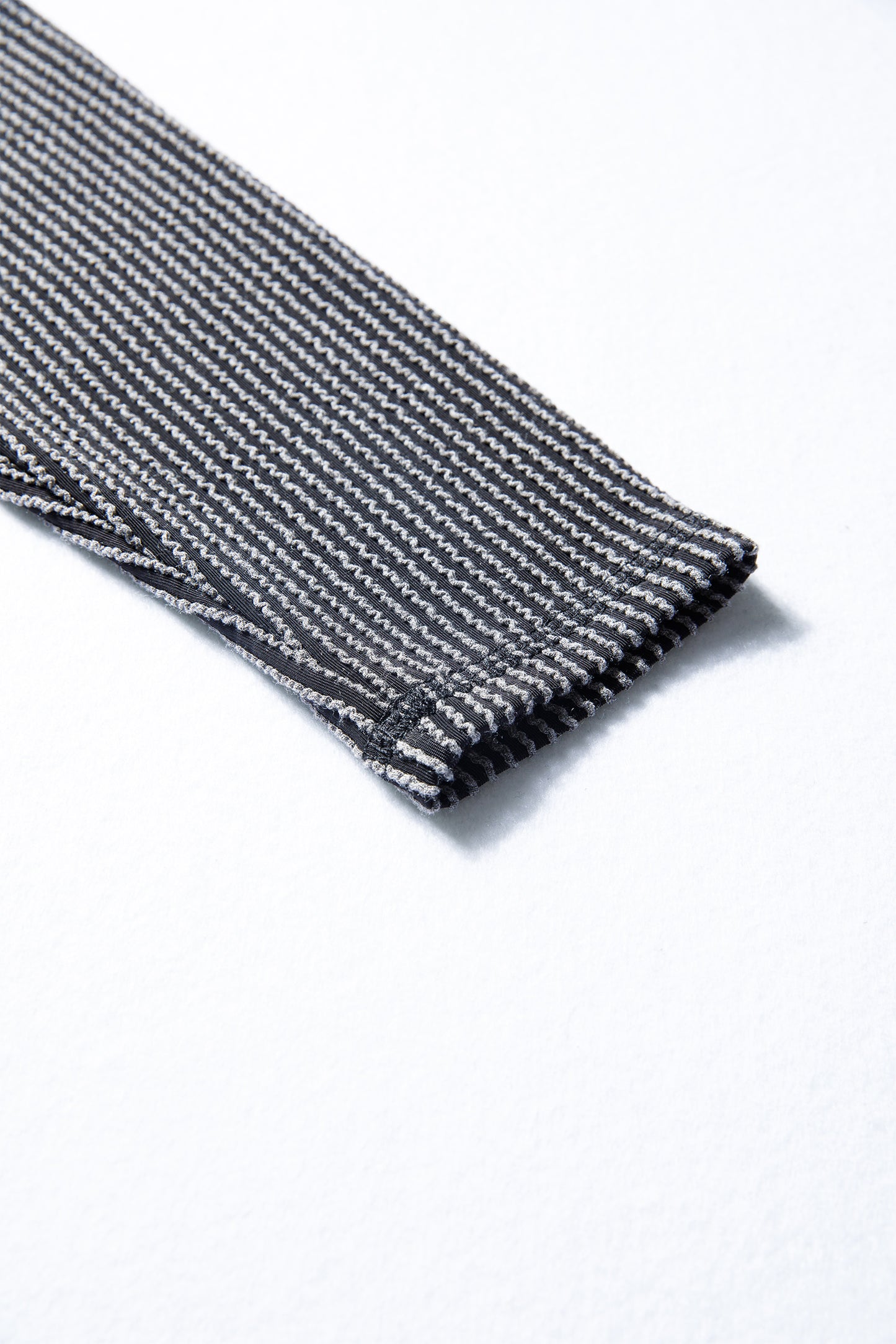 Black Twist Ribbed Exposed Seam Detail Long Sleeve Loose Top-Tops/Long Sleeve Tops-[Adult]-[Female]-2022 Online Blue Zone Planet