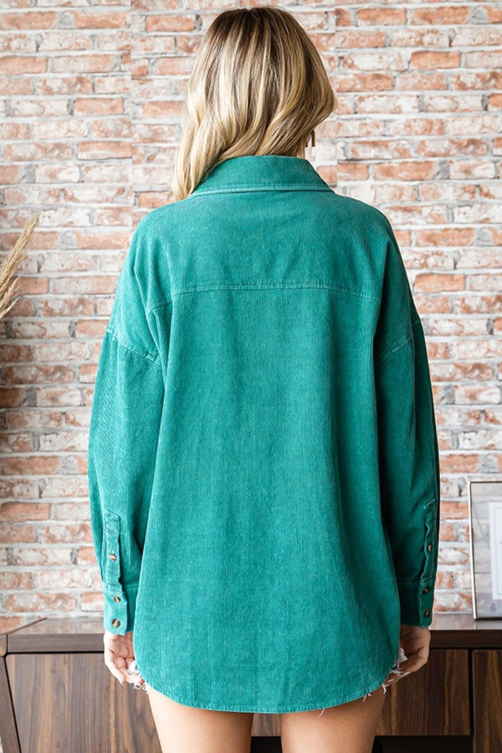 First Love Washed Corduroy Button Down Long Sleeve Shirt-TOPS / DRESSES-[Adult]-[Female]-2022 Online Blue Zone Planet