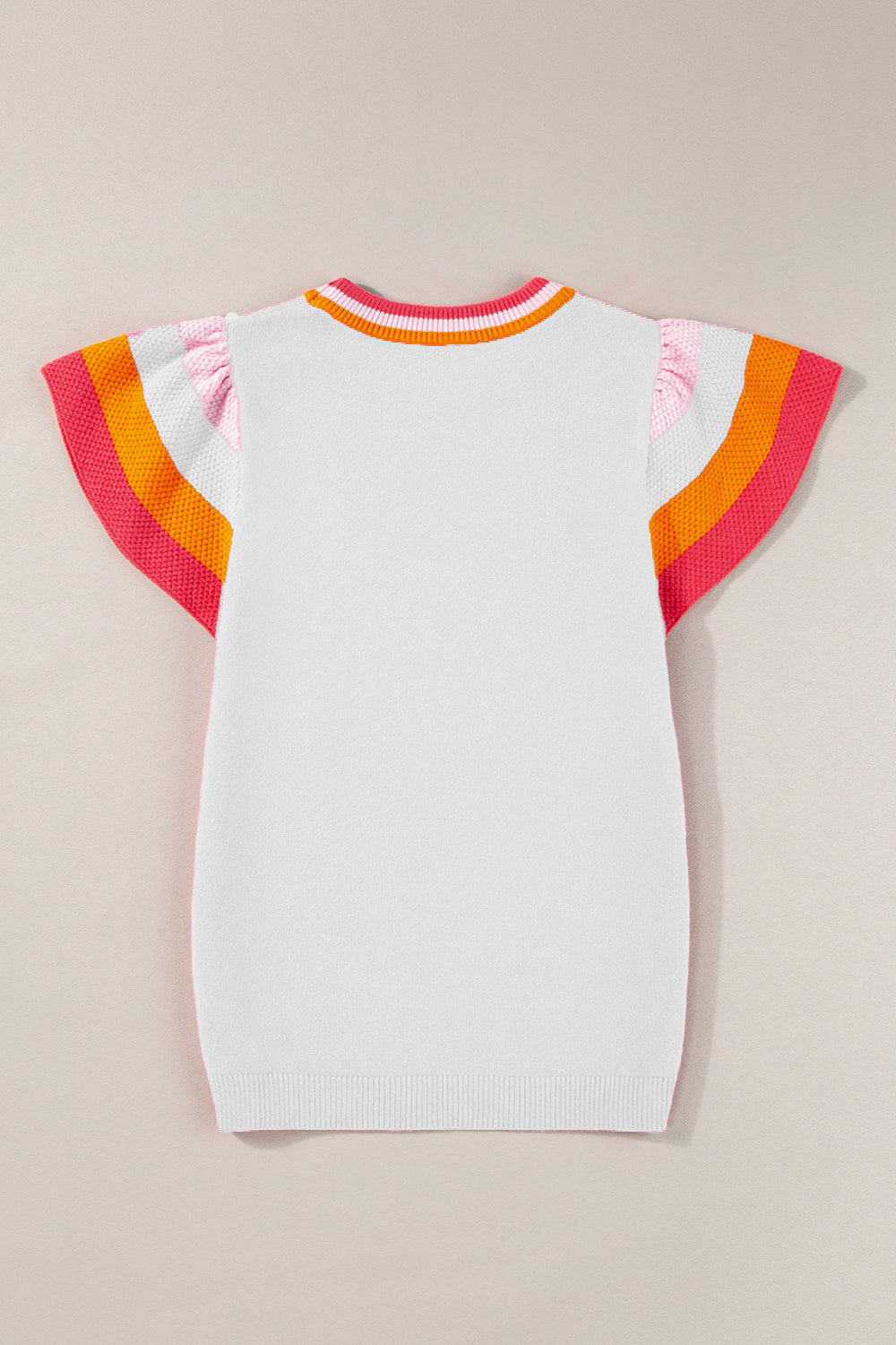 Color Block Round Neck Knit Top-TOPS / DRESSES-[Adult]-[Female]-2022 Online Blue Zone Planet