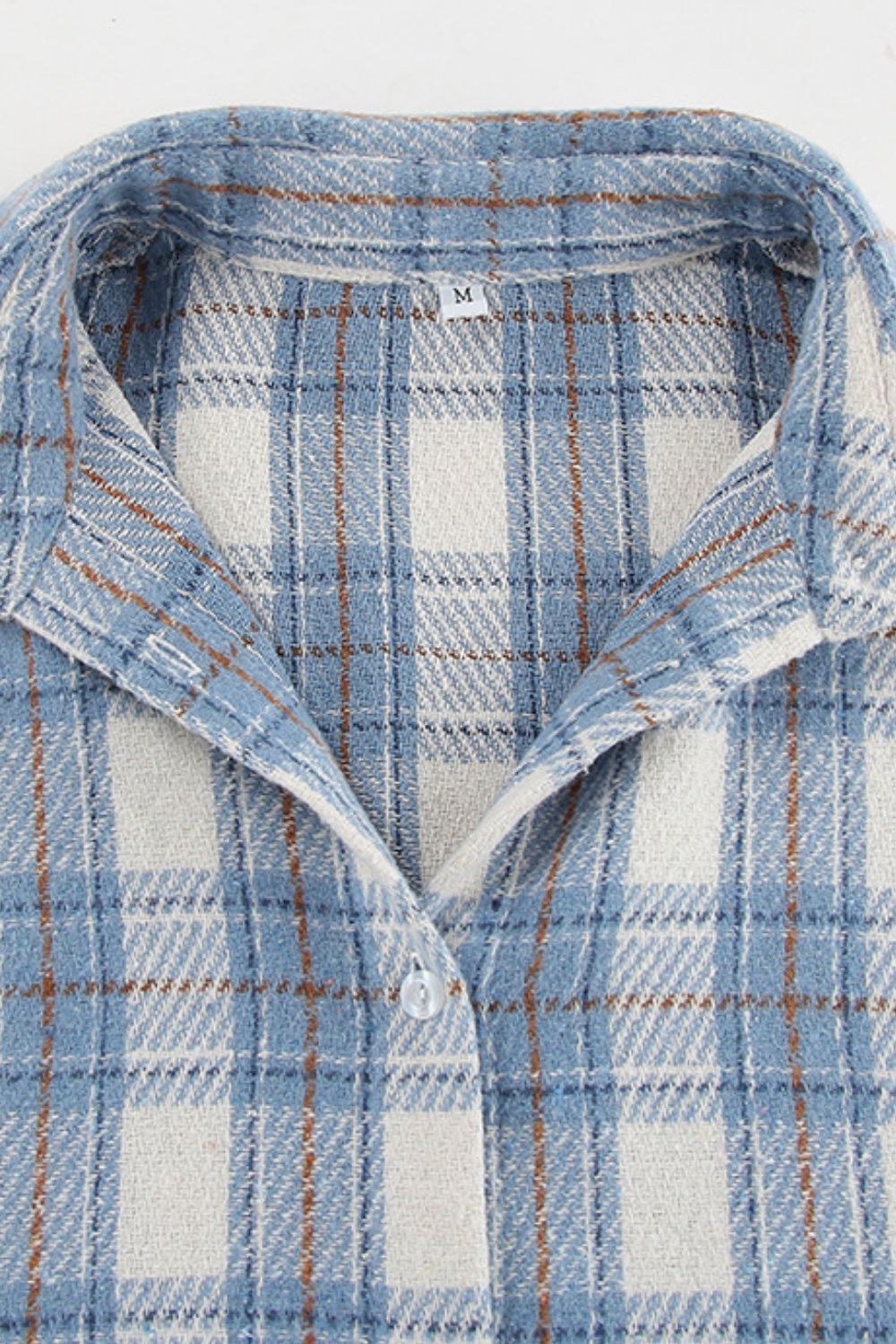 Plaid Button Up Long Sleeve Jacket-TOPS / DRESSES-[Adult]-[Female]-2022 Online Blue Zone Planet