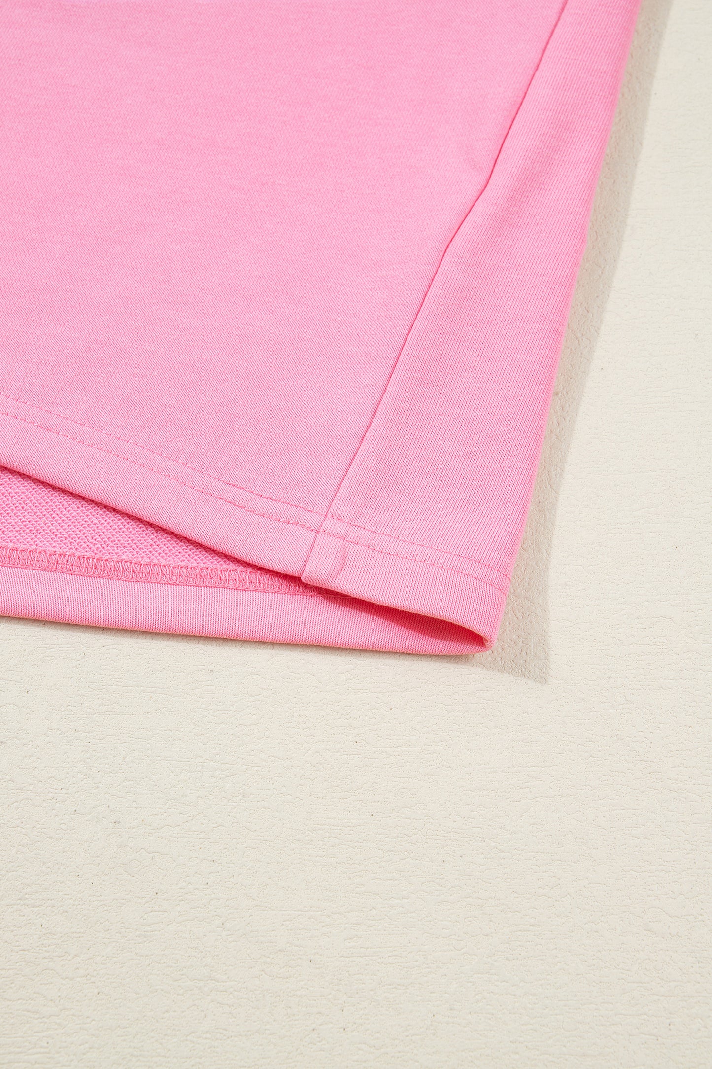 Sachet Pink Plaid Contrasted Double Christmas Tree Patched Raglan Sleeve Pullover 2pcs Short Set-Two Piece Sets/Short Sets-[Adult]-[Female]-2022 Online Blue Zone Planet