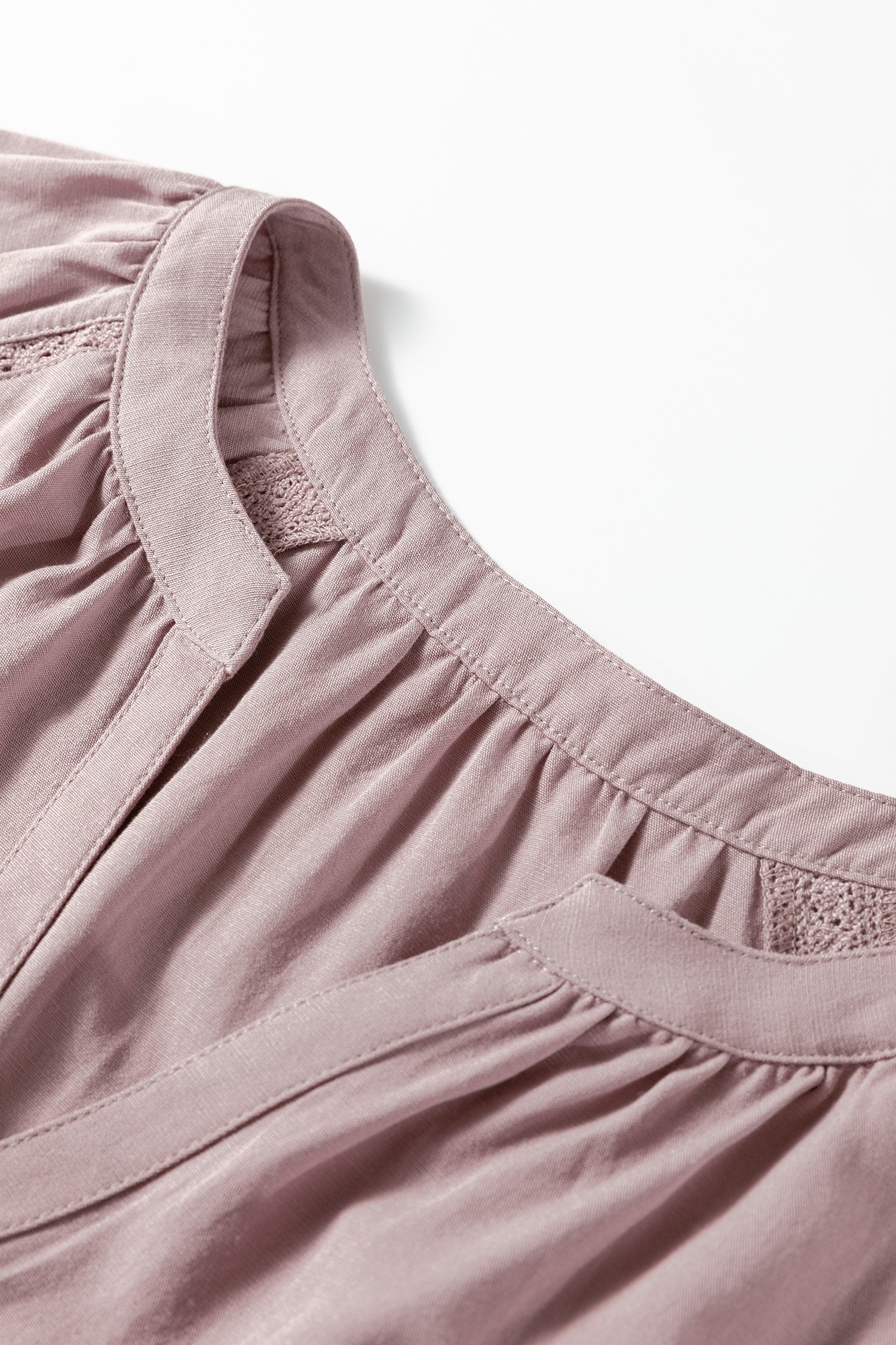 Sepia Rose Slit V Neck Ruffled Loose Blouse-Tops/Blouses & Shirts-[Adult]-[Female]-2022 Online Blue Zone Planet