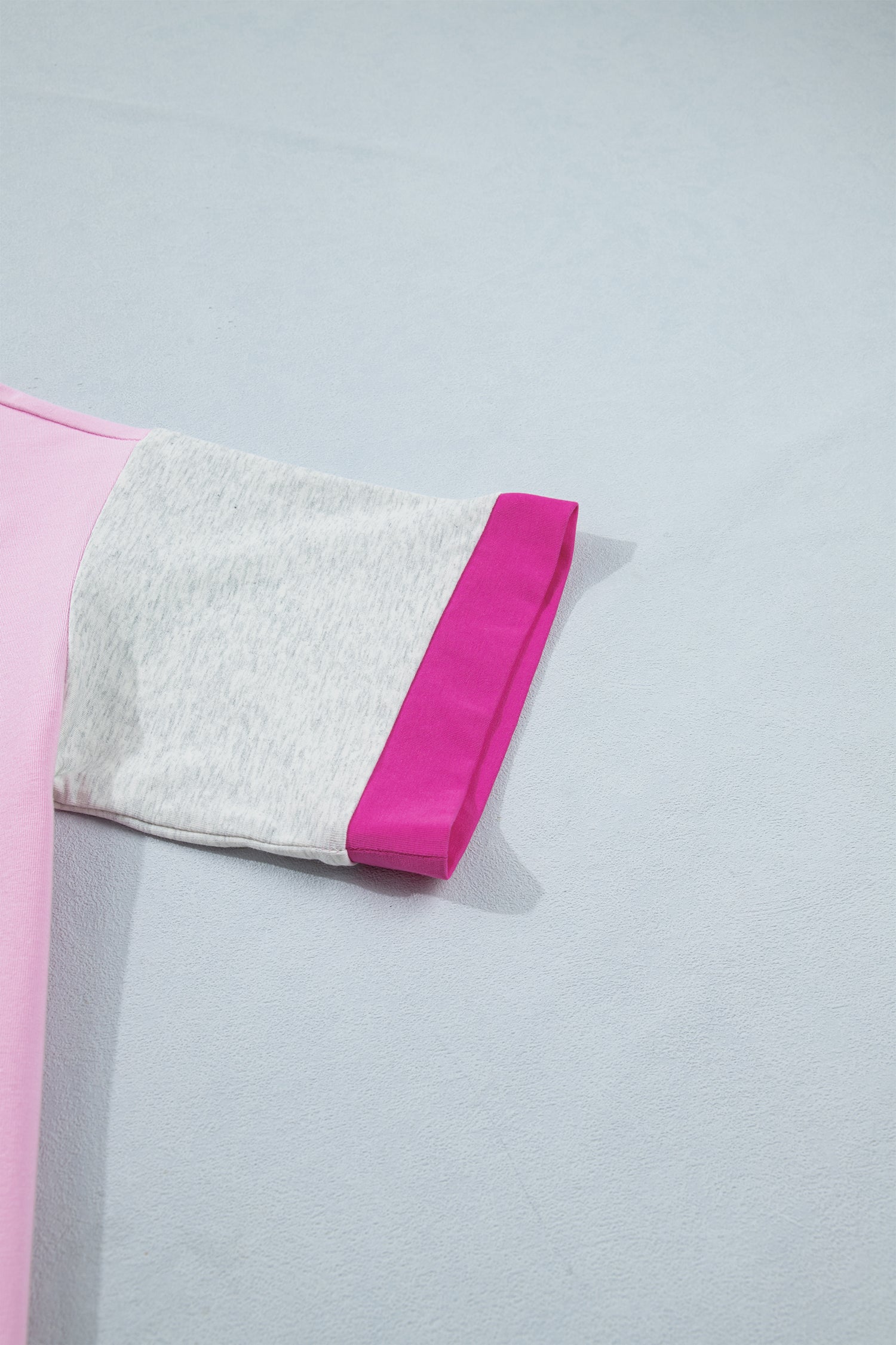Gossamer Pink Embroidered Bow Detail Color Block Loose Tee-Tops/Tops & Tees-[Adult]-[Female]-2022 Online Blue Zone Planet