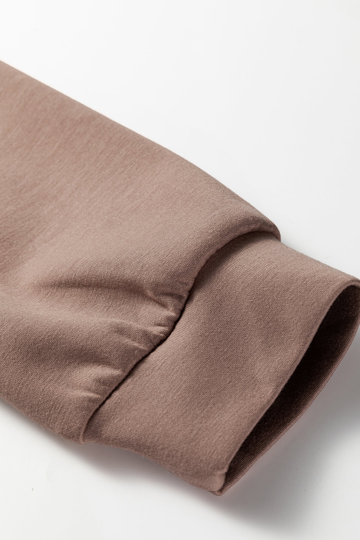 Coffee Solid Color Drop Shoulder Pullover Drawstring Mini Skirt 2pcs Outfit-Two Piece Sets/Two Piece Dresses-[Adult]-[Female]-2022 Online Blue Zone Planet