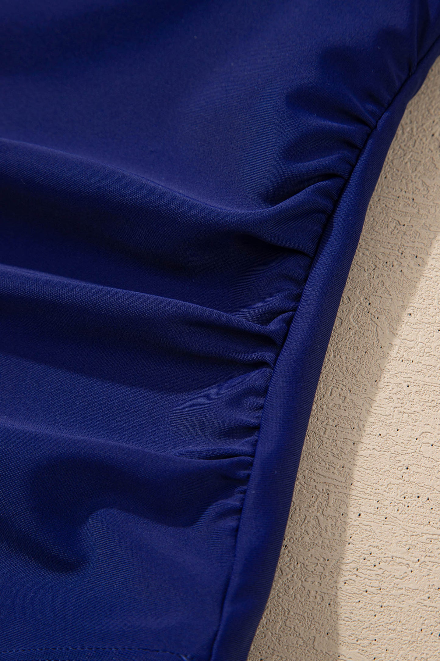 Navy Blue Color Block Detail Adjustable Straps One Piece Swimsuit-Swimwear/One Piece Swimsuit-[Adult]-[Female]-2022 Online Blue Zone Planet