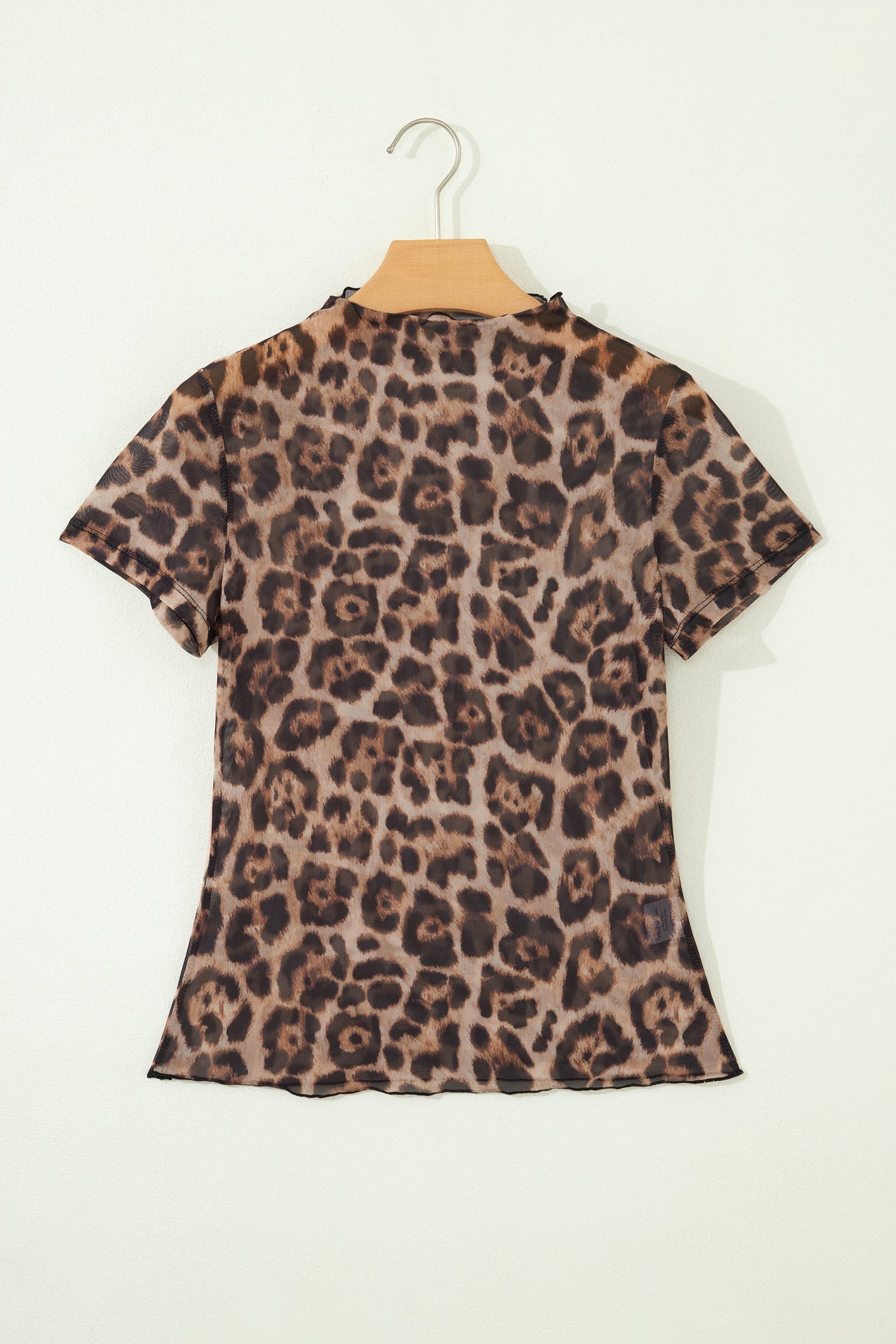 Oatmeal Western Printed Mesh Short Sleeve Top-Tops/Tops & Tees-[Adult]-[Female]-2022 Online Blue Zone Planet