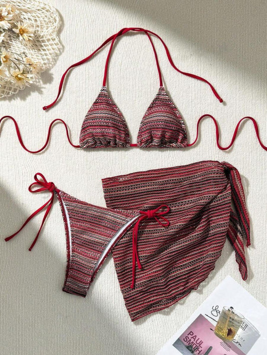 New Swimsuit Sexy Halter Bikini-[Adult]-[Female]-Red-S-2022 Online Blue Zone Planet