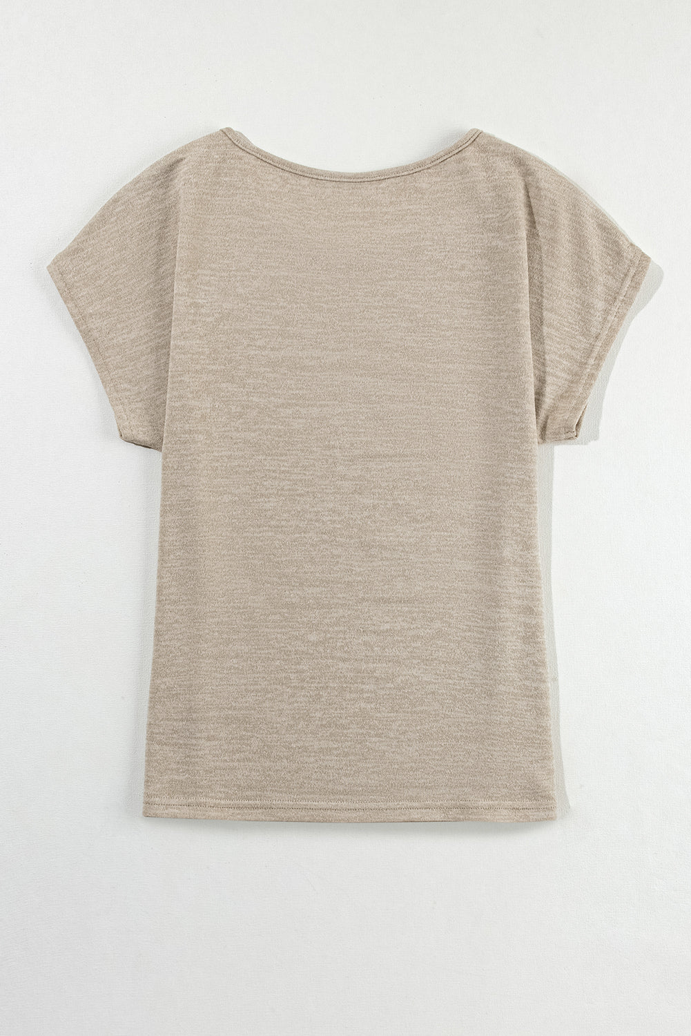 Apricot Pink Button Detail Batwing Sleeve Casual Tee-Tops/Tops & Tees-[Adult]-[Female]-2022 Online Blue Zone Planet