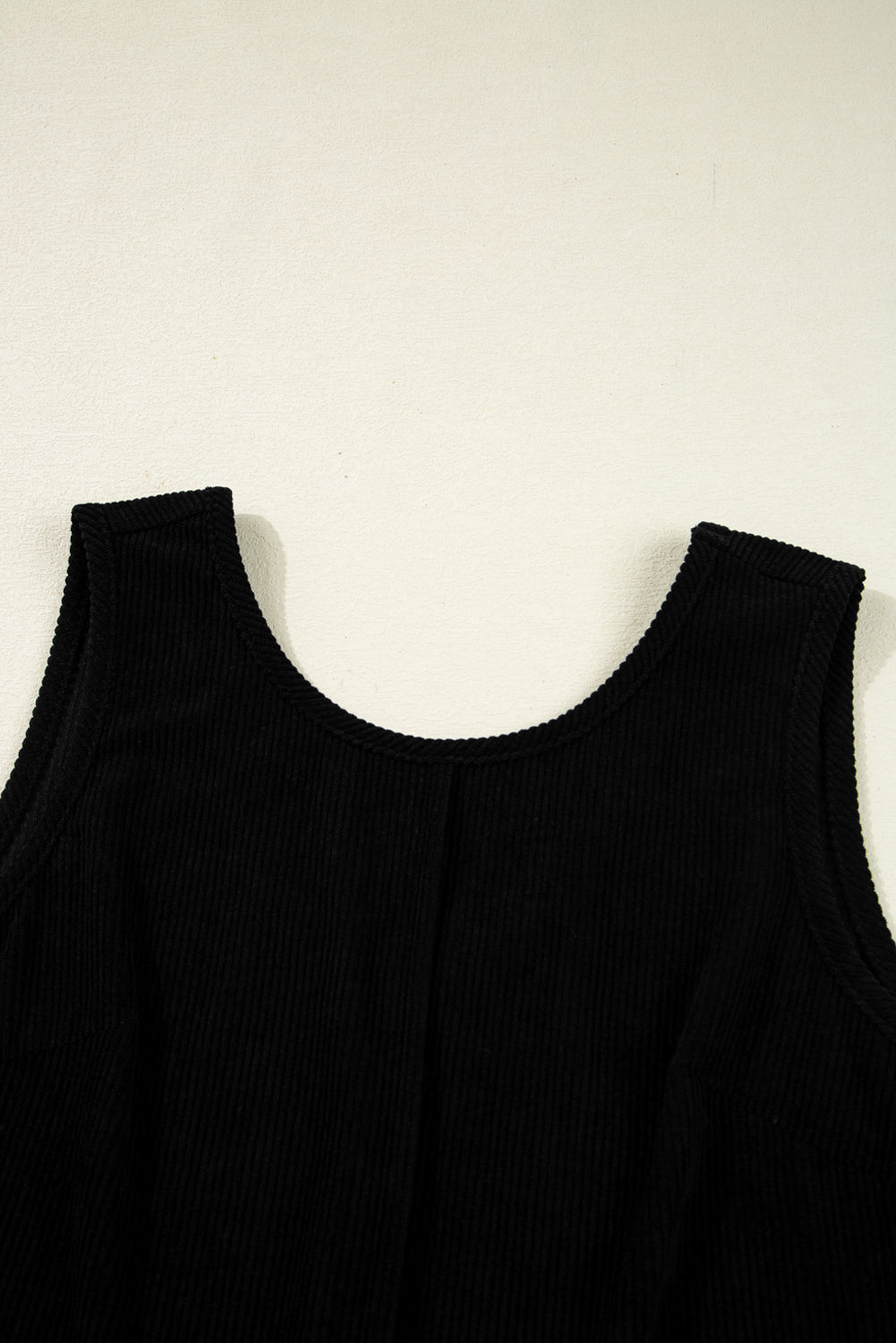 Black Corduroy Sleeveless Mini Dress With Patched Pockets-TOPS / DRESSES-[Adult]-[Female]-2022 Online Blue Zone Planet