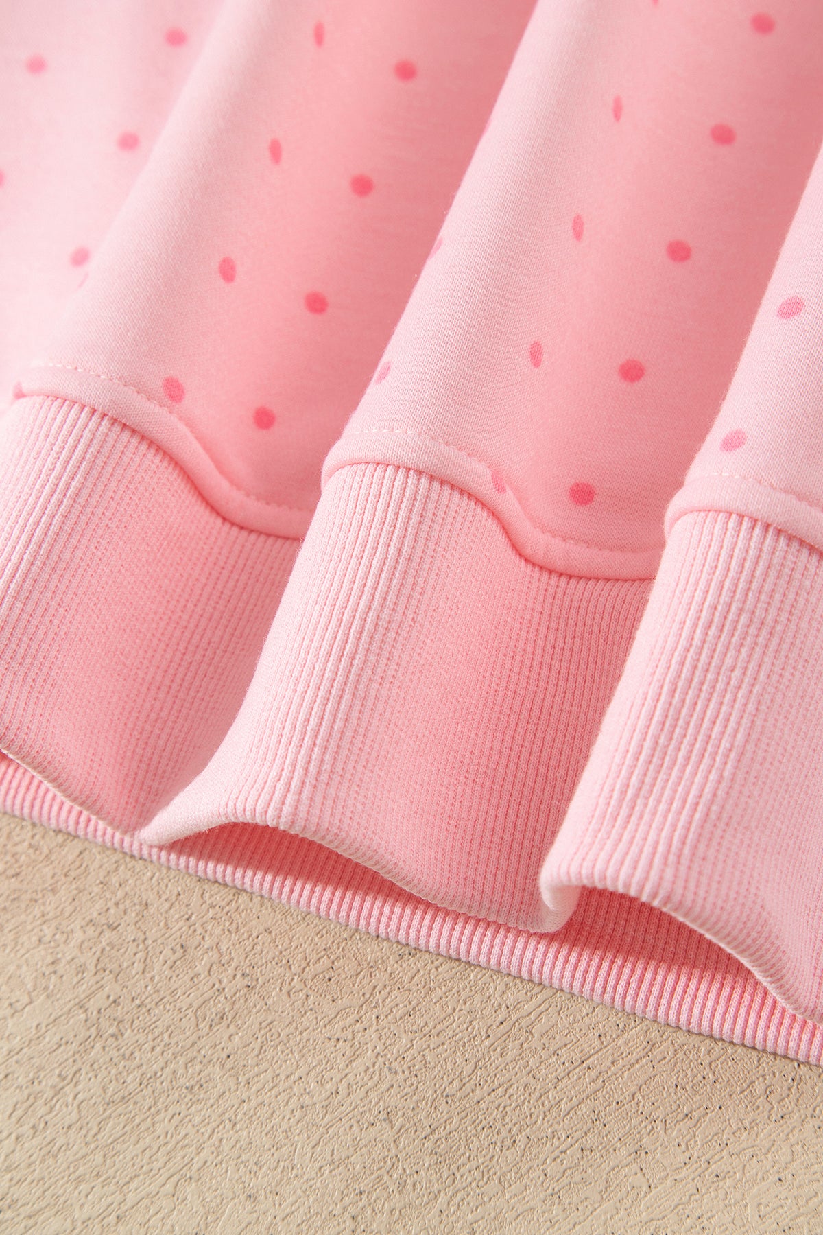 Pink Polka Dot Printed Oversized Hoodie Casual Shorts 2pcs Set-Tops / Dresses-[Adult]-[Female]-2022 Online Blue Zone Planet