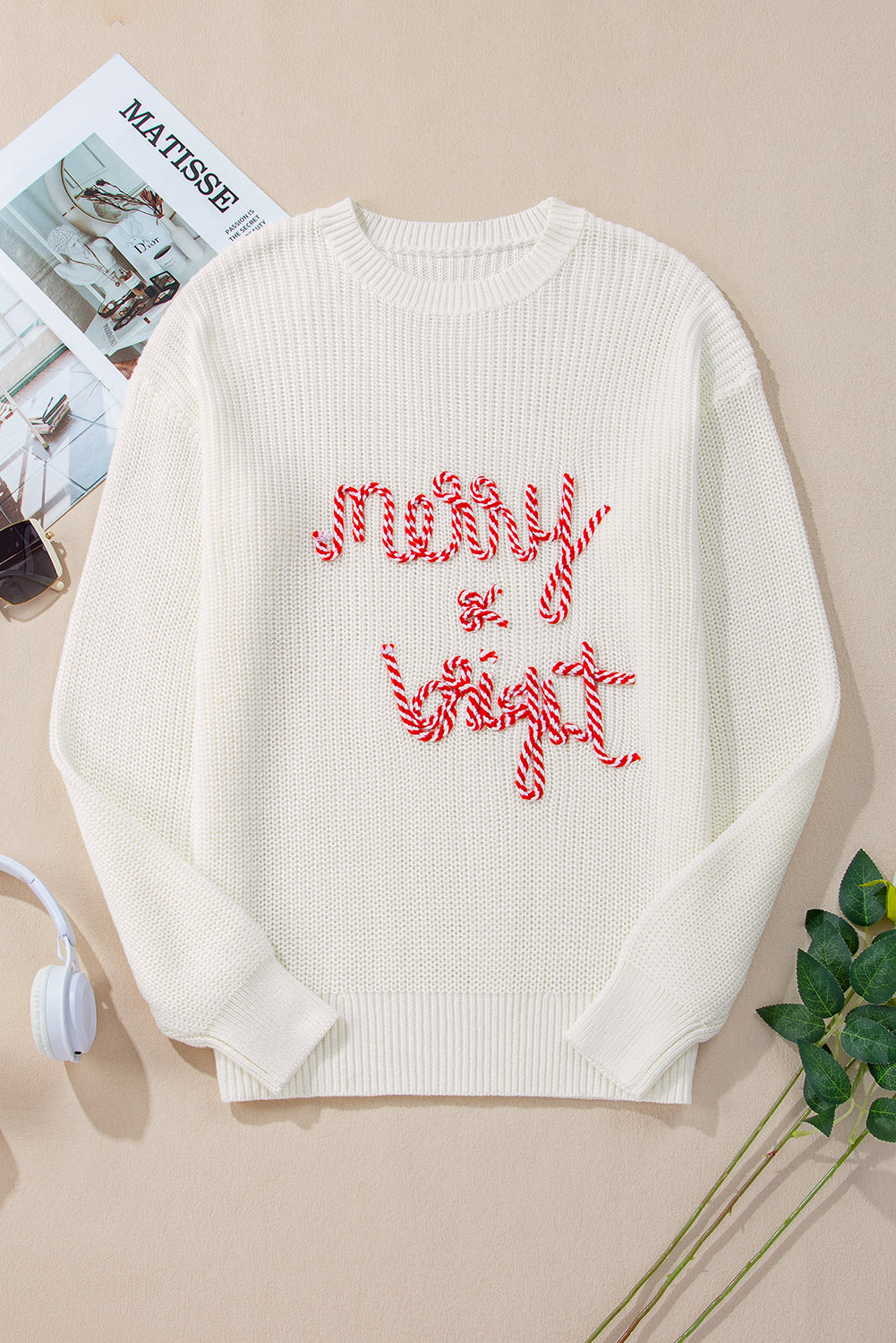 Bright White Merry & Bright Christmas Sweater-Sweaters-[Adult]-[Female]-2022 Online Blue Zone Planet