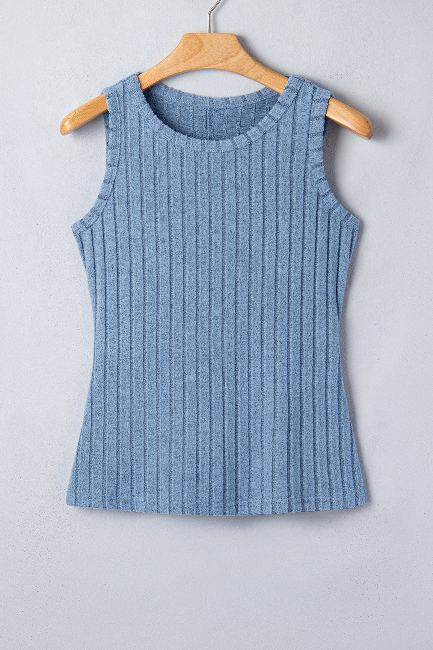 Bonbon Slim Ribbed Mineral Wash Tank Top-Tops/Tank Tops-[Adult]-[Female]-2022 Online Blue Zone Planet