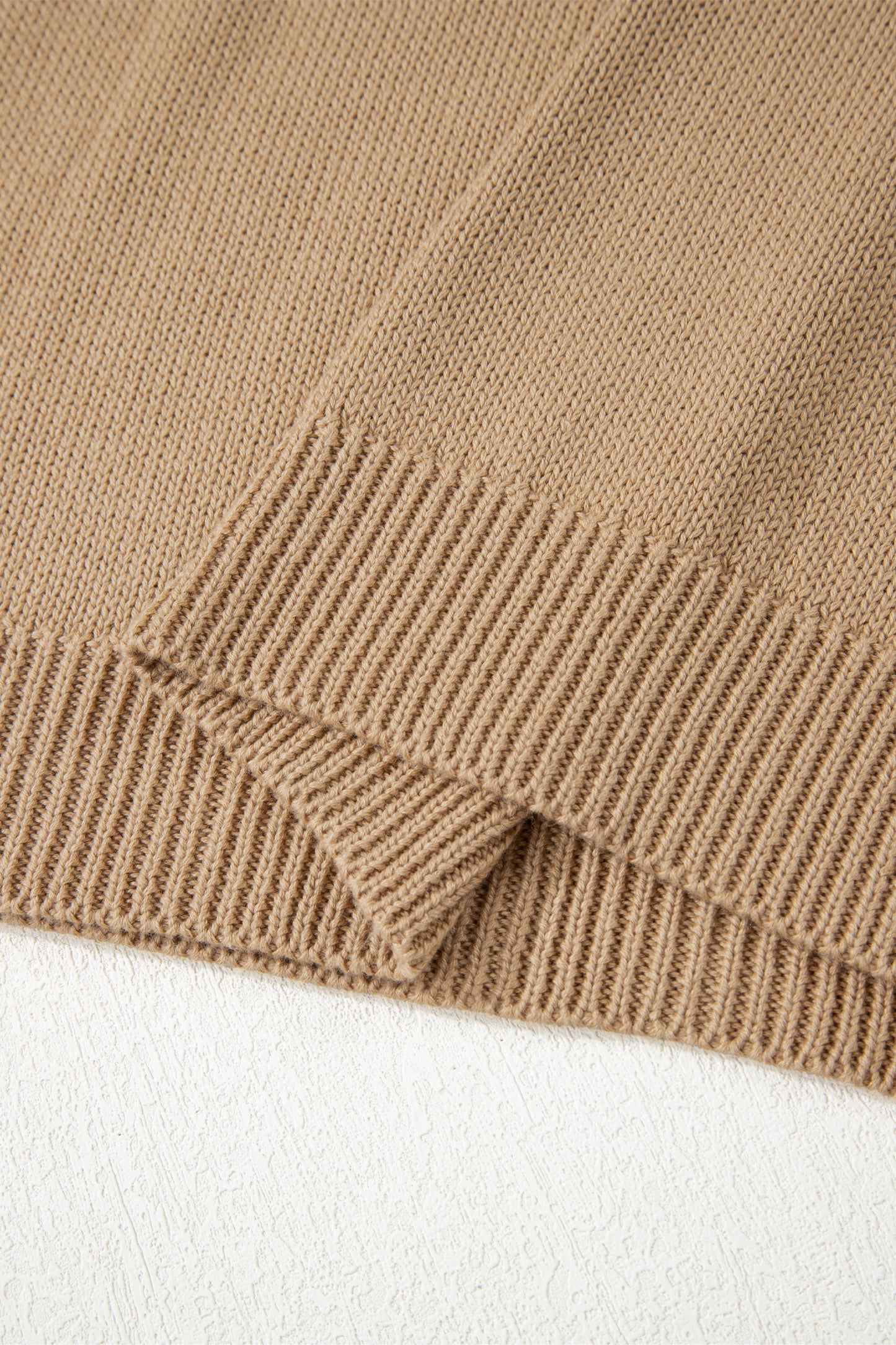 Pale Khaki Exposed Seam Drop Shoulder Oversize Sweater Mini Dress-TOPS / DRESSES-[Adult]-[Female]-2022 Online Blue Zone Planet