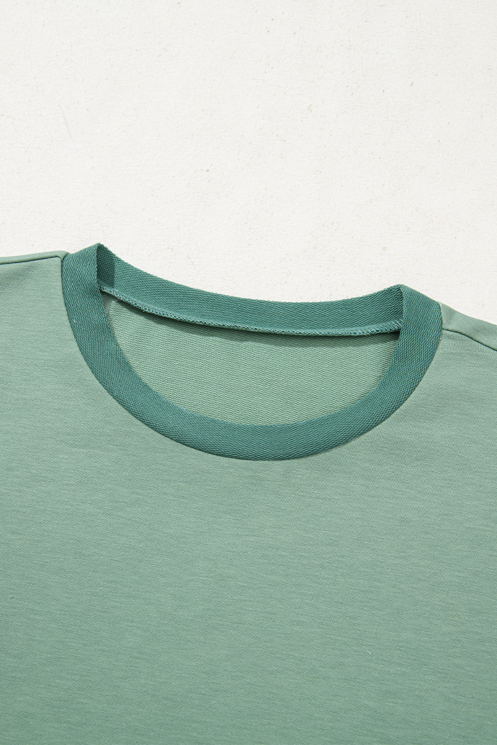 Smoke Green Half Sleeve Raw Seam High Low Side Split Top-Tops/Tops & Tees-[Adult]-[Female]-2022 Online Blue Zone Planet