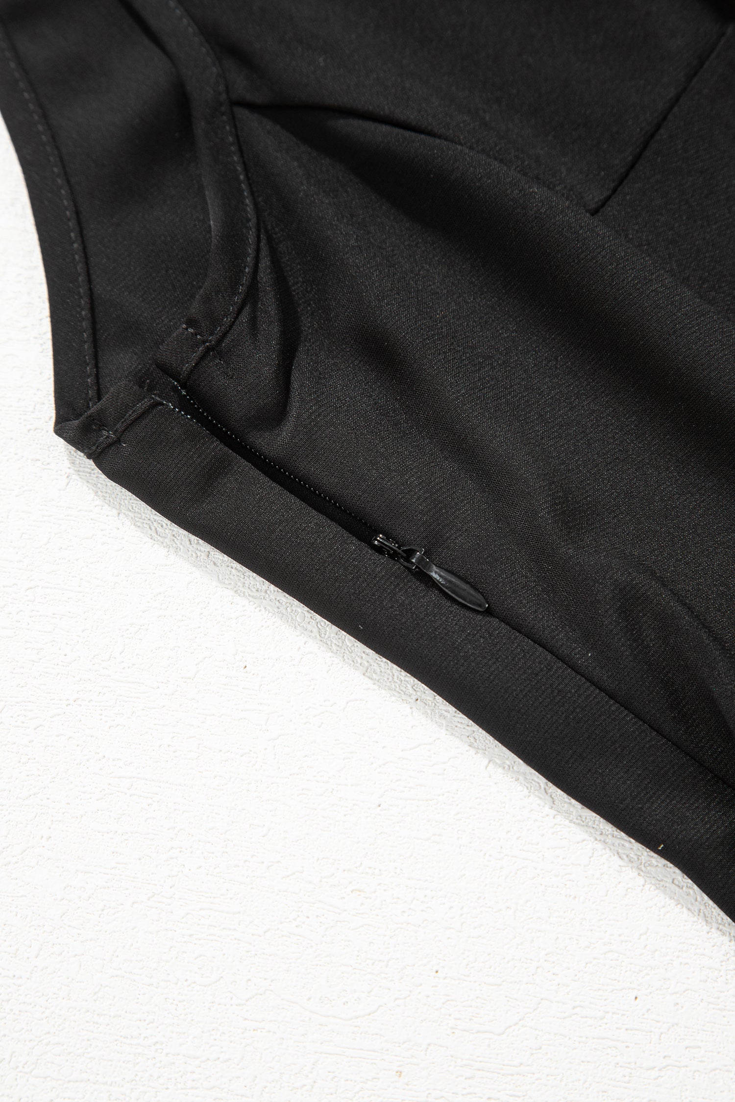 Black Solid Color Sleeveless Sheer Floral Lace Patchwork Long Dress-TOPS / DRESSES-[Adult]-[Female]-2022 Online Blue Zone Planet