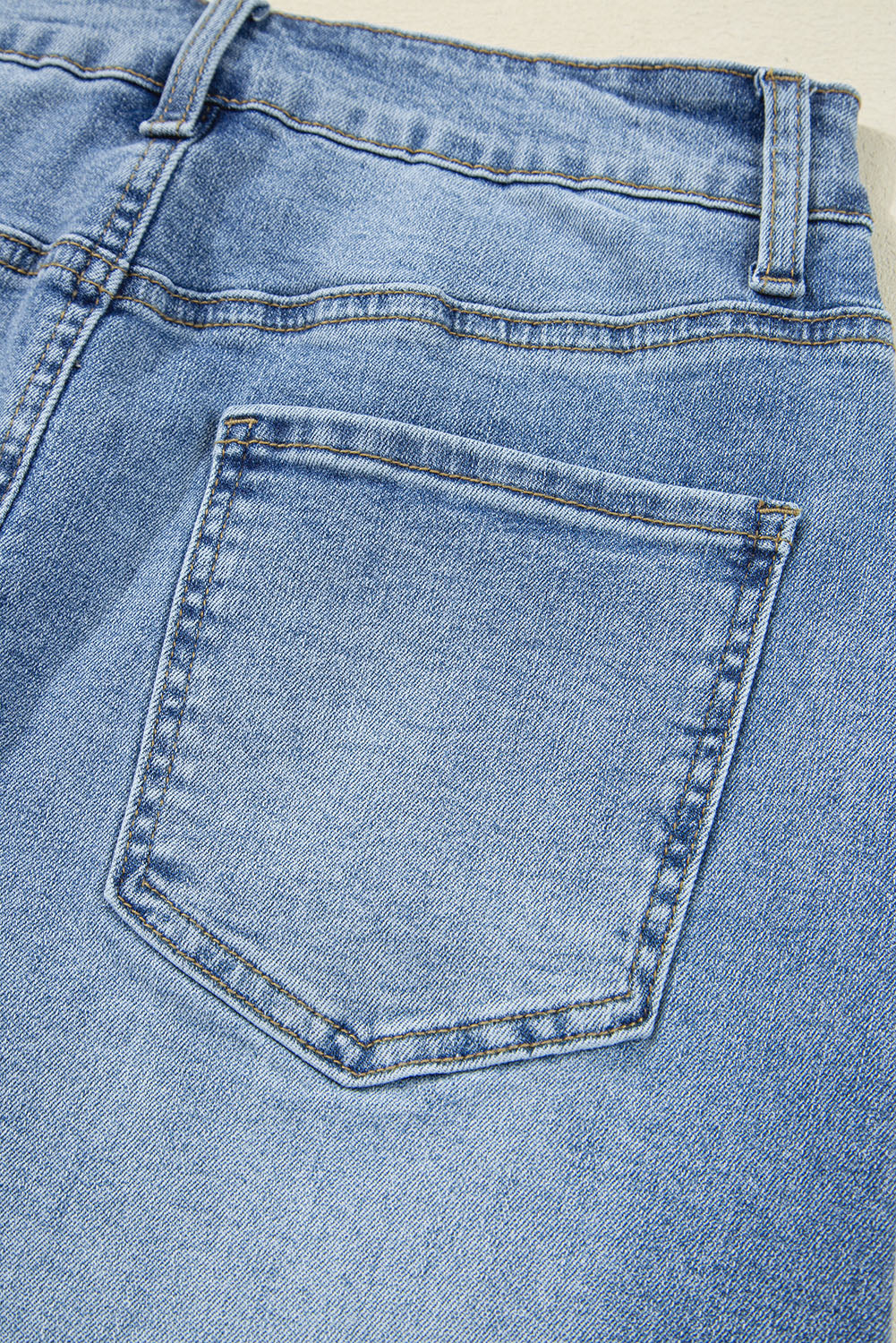 Myosotis Irregular Distressed Bottom Denim Midi Skirt-Bottoms/Skirts & Petticoat-[Adult]-[Female]-2022 Online Blue Zone Planet