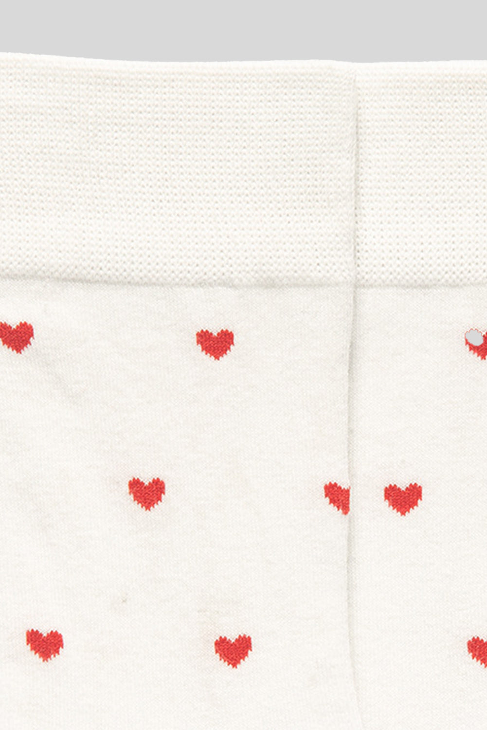 White Valentines Heart Pattern Crew Socks-Accessories/Socks-[Adult]-[Female]-2022 Online Blue Zone Planet