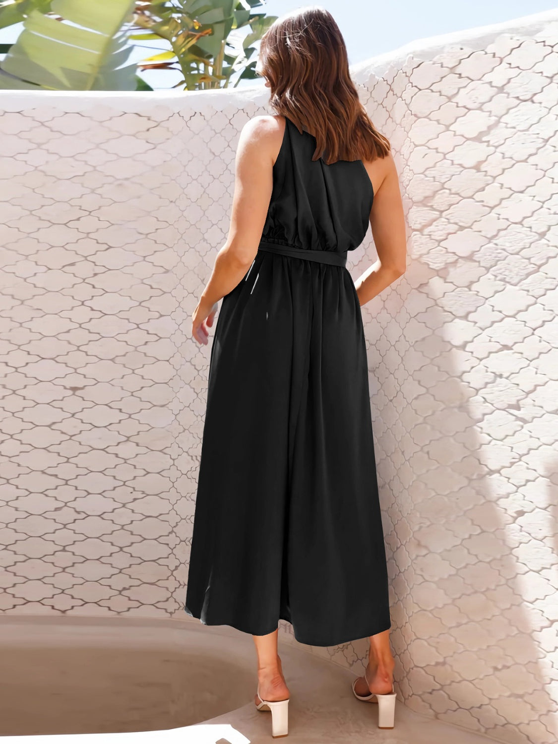 Single Shoulder Midi Dress-TOPS / DRESSES-[Adult]-[Female]-2022 Online Blue Zone Planet