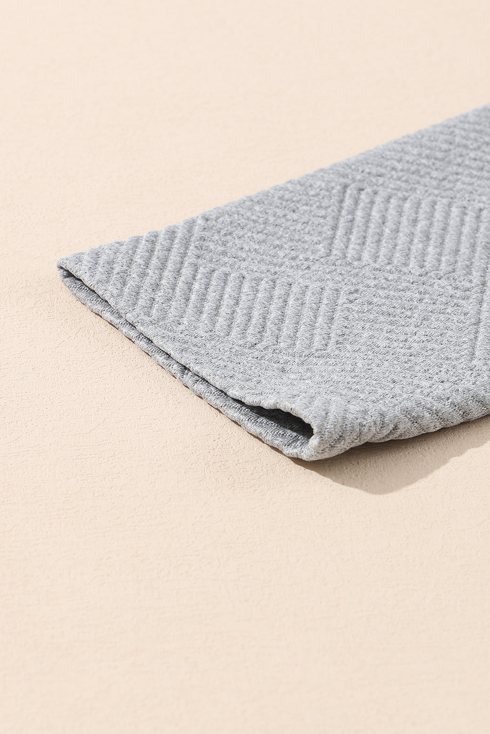 Light Grey Textured Knit Buttoned Kangaroo Pocket Sweatshirt-Tops/Sweatshirts & Hoodies-[Adult]-[Female]-2022 Online Blue Zone Planet