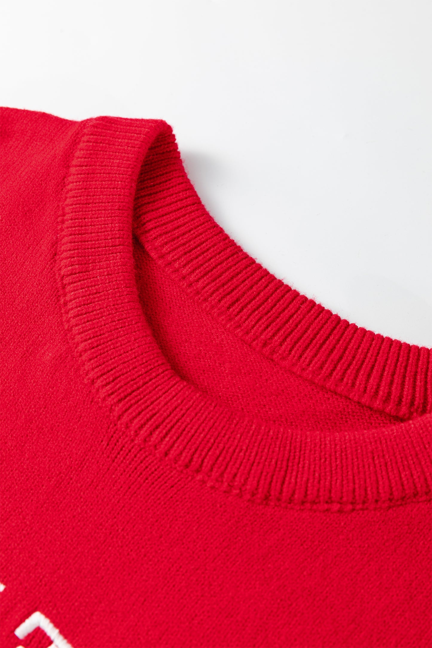 Fiery Red Yeehaw Embroidered Letter Loose Short Sleeve Sweater-TOPS / DRESSES-[Adult]-[Female]-2022 Online Blue Zone Planet