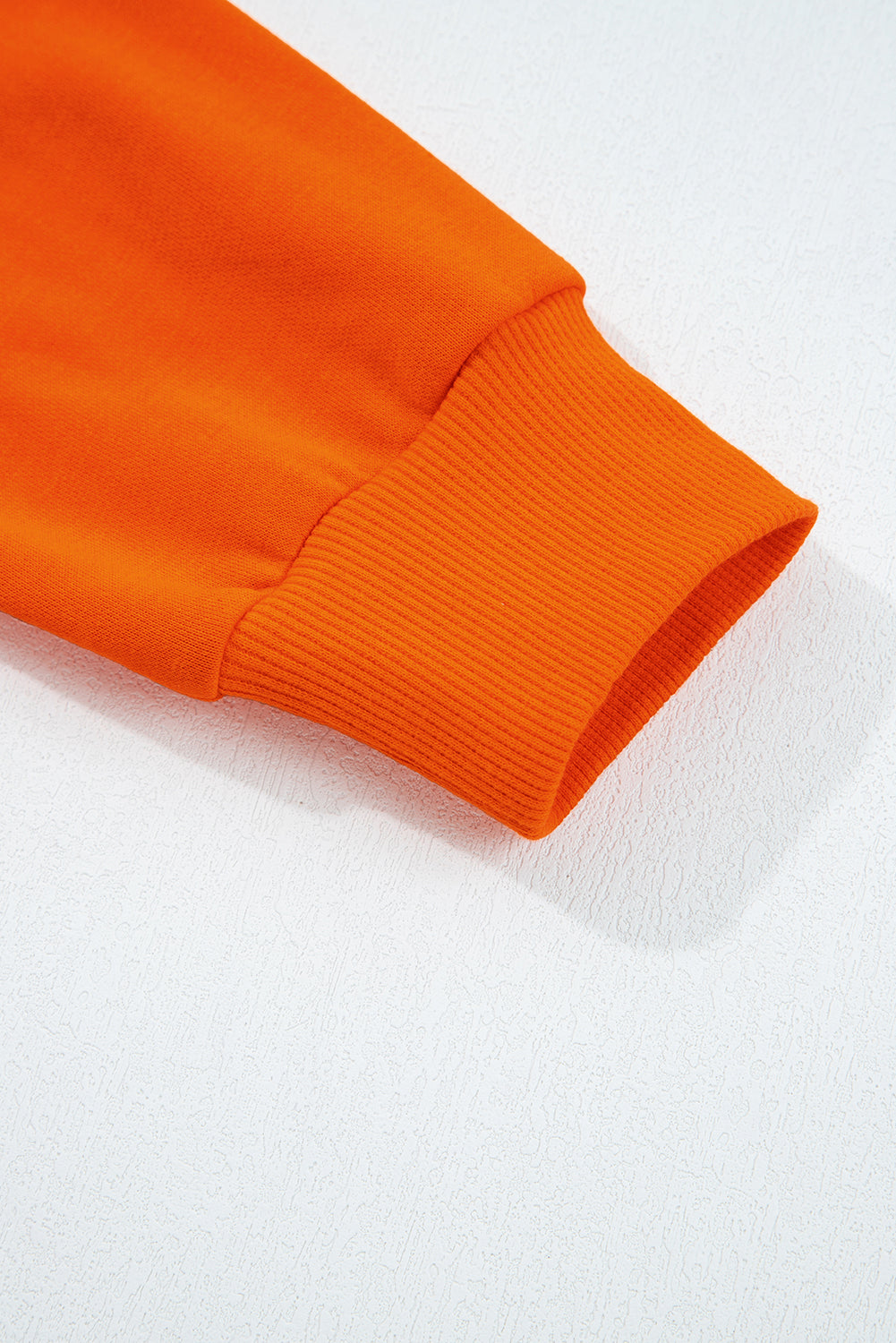 Orange Varsity Striped Sleeve Drop Shoulder Sweatshirt and Short Set-Two Piece Sets/Short Sets-[Adult]-[Female]-2022 Online Blue Zone Planet