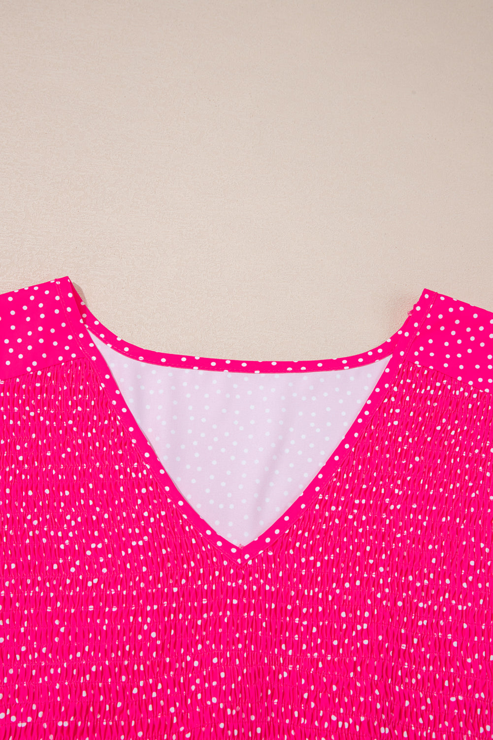 Rose Polka Dot Print Ruffled Smocked High Waist Plus Midi Dress-TOPS / DRESSES-[Adult]-[Female]-2022 Online Blue Zone Planet