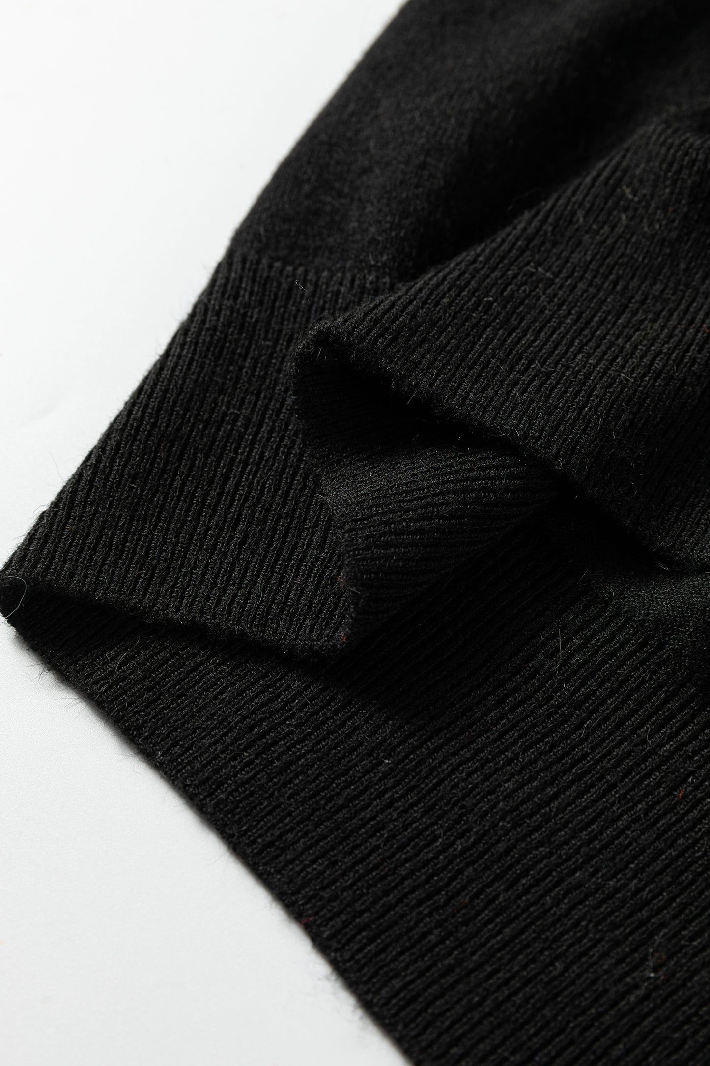 Black Contrast Striped Trim V Neck Varsity Sweater-TOPS / DRESSES-[Adult]-[Female]-2022 Online Blue Zone Planet