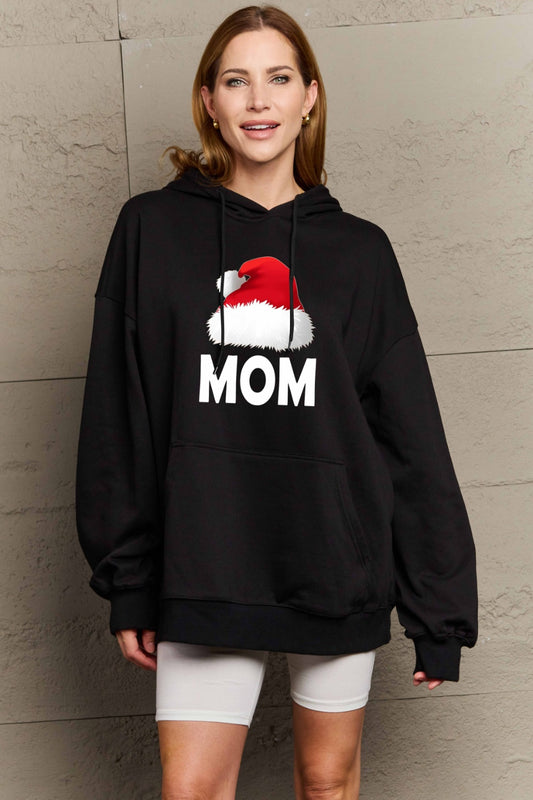 Simply Love Full Size MOM Graphic Hoodie-HOODIES-[Adult]-[Female]-Black-S-2022 Online Blue Zone Planet