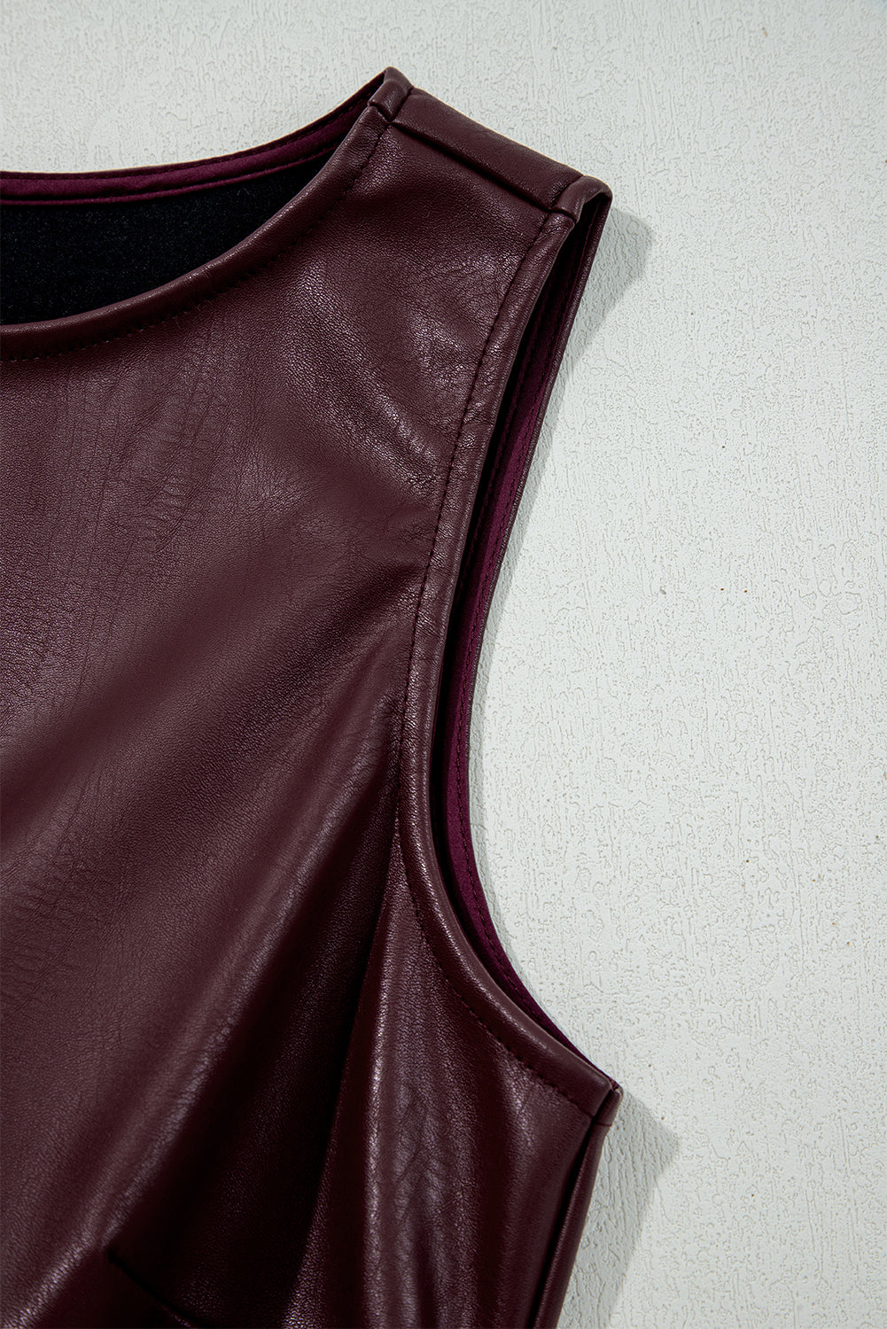Wild Ginger Vegan Leather Sleeveless Mini Dress-TOPS / DRESSES-[Adult]-[Female]-2022 Online Blue Zone Planet