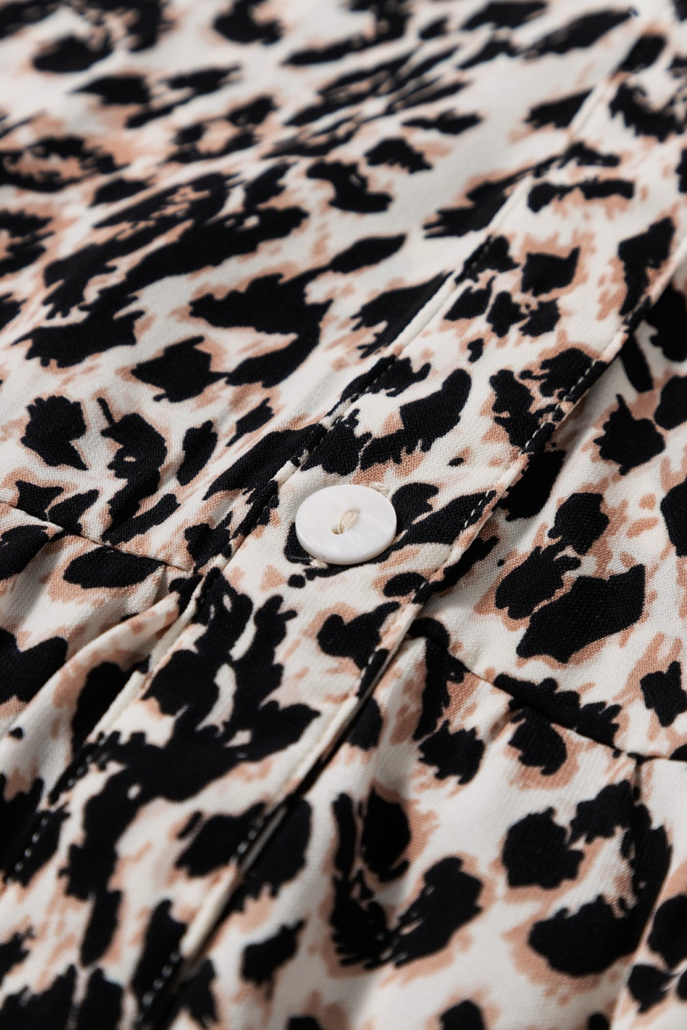 Leopard Notched Long Sleeve Maxi Dress-TOPS / DRESSES-[Adult]-[Female]-2022 Online Blue Zone Planet
