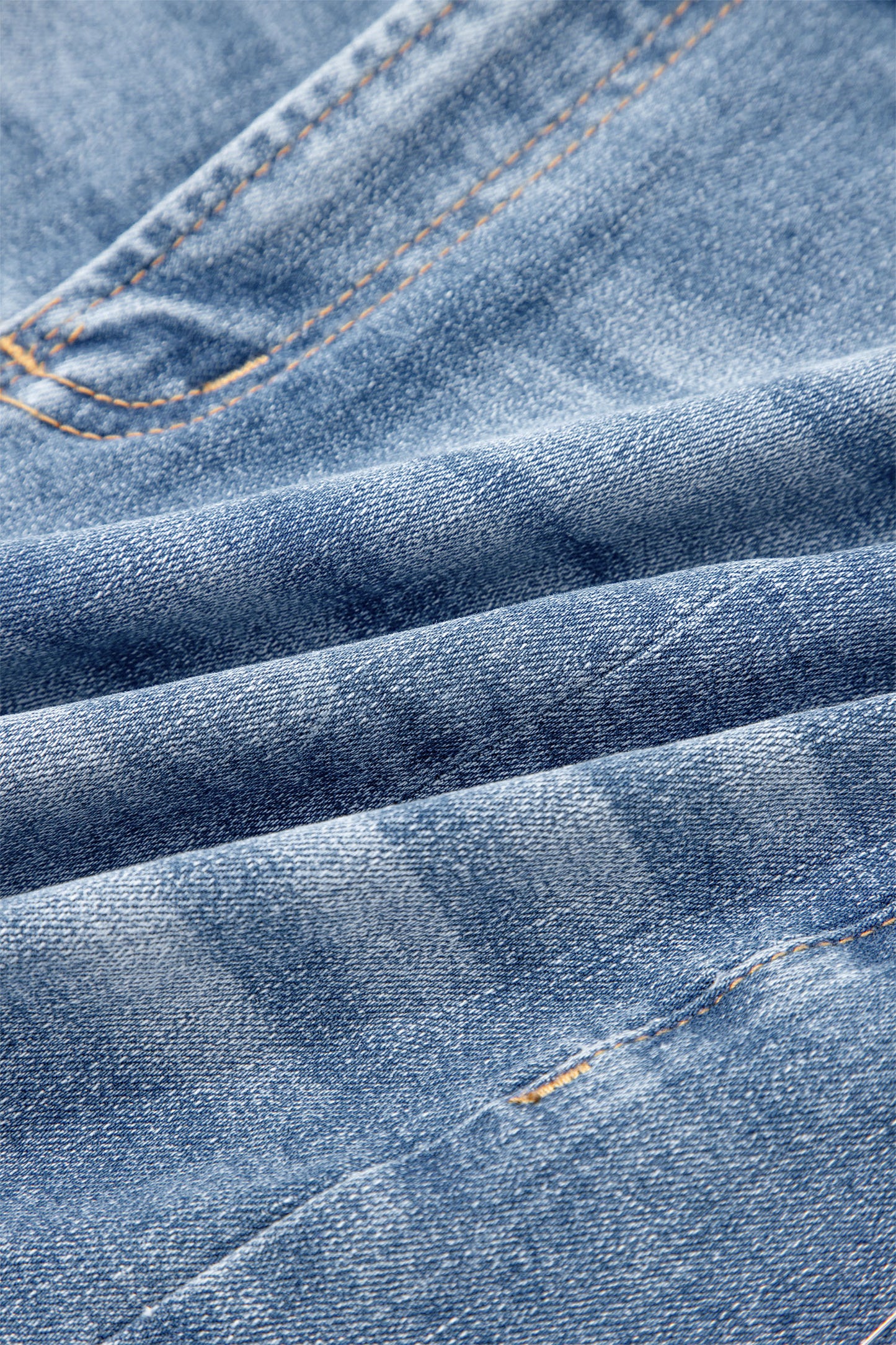 Beau Blue Acid Wash Raw Hem Denim Shorts-Bottoms/Denim Shorts-[Adult]-[Female]-2022 Online Blue Zone Planet