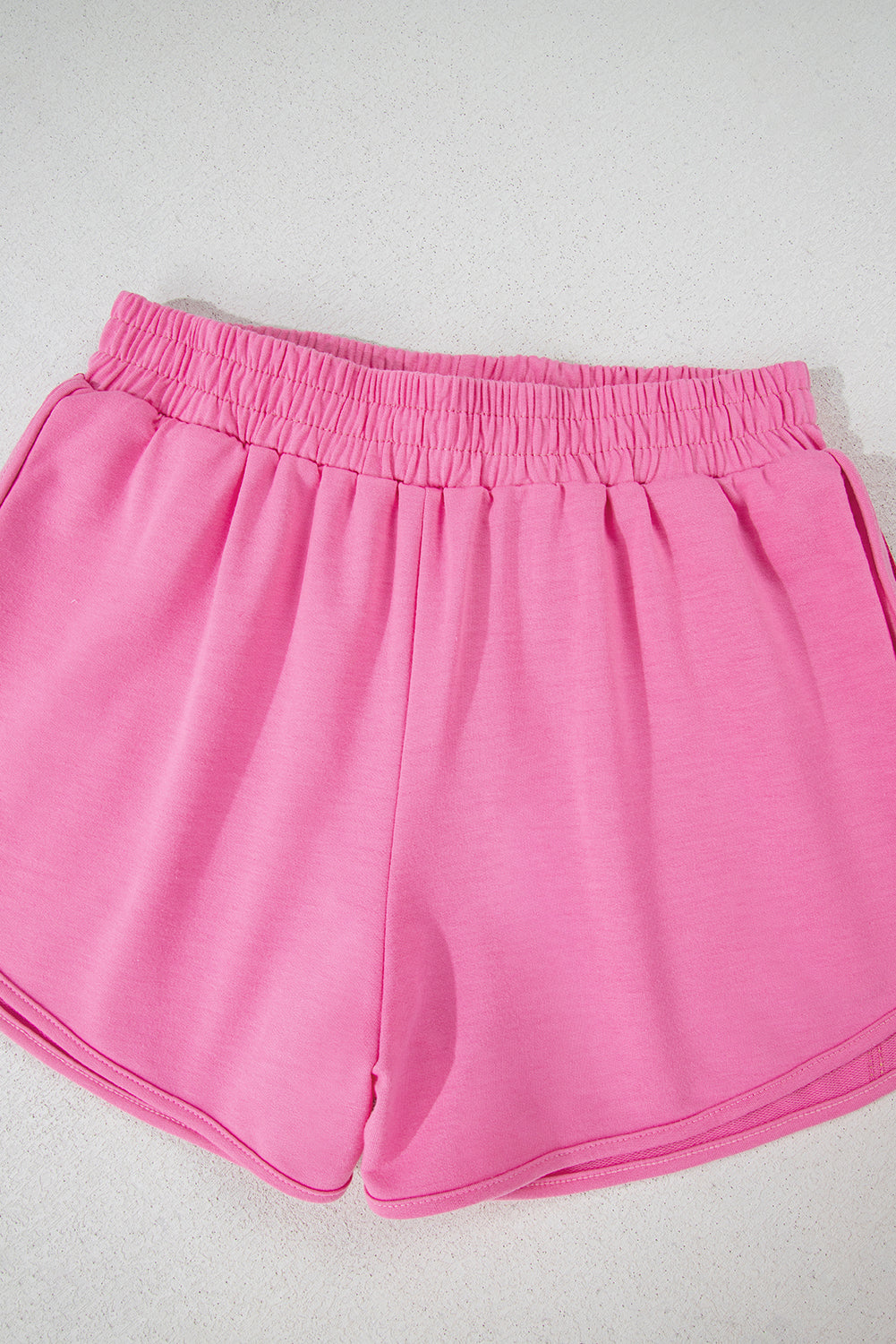 Bonbon Color Block Stripes Elastic High Waist Active Shorts-Bottoms/Casual Shorts-[Adult]-[Female]-2022 Online Blue Zone Planet