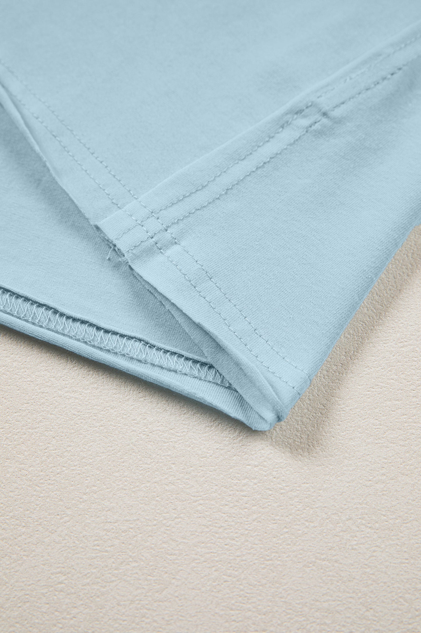 Myosotis Solid Color Round Neck Casual T Shirt-Tops/Tops & Tees-[Adult]-[Female]-2022 Online Blue Zone Planet