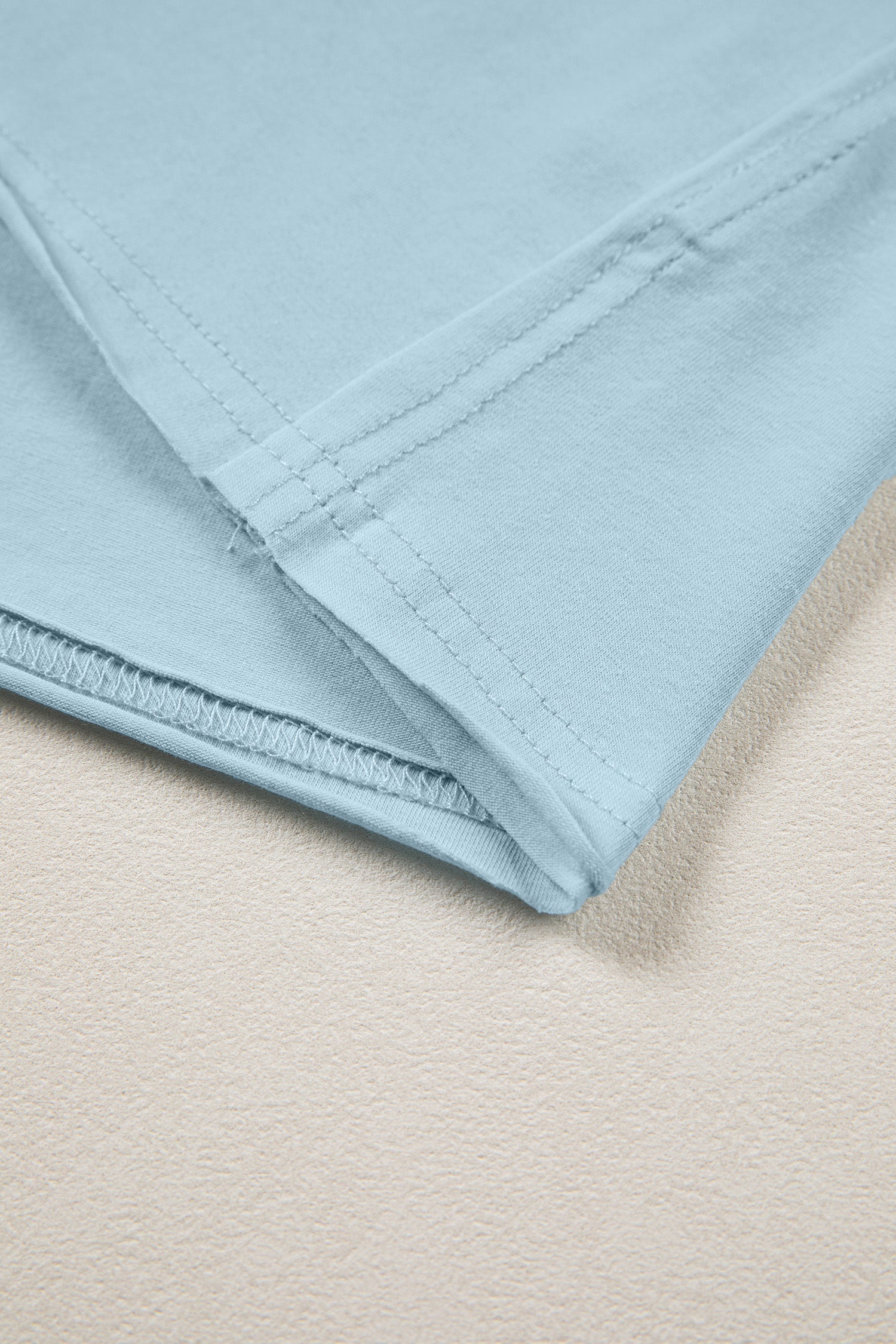 Myosotis Solid Color Round Neck Casual T Shirt-Tops/Tops & Tees-[Adult]-[Female]-2022 Online Blue Zone Planet