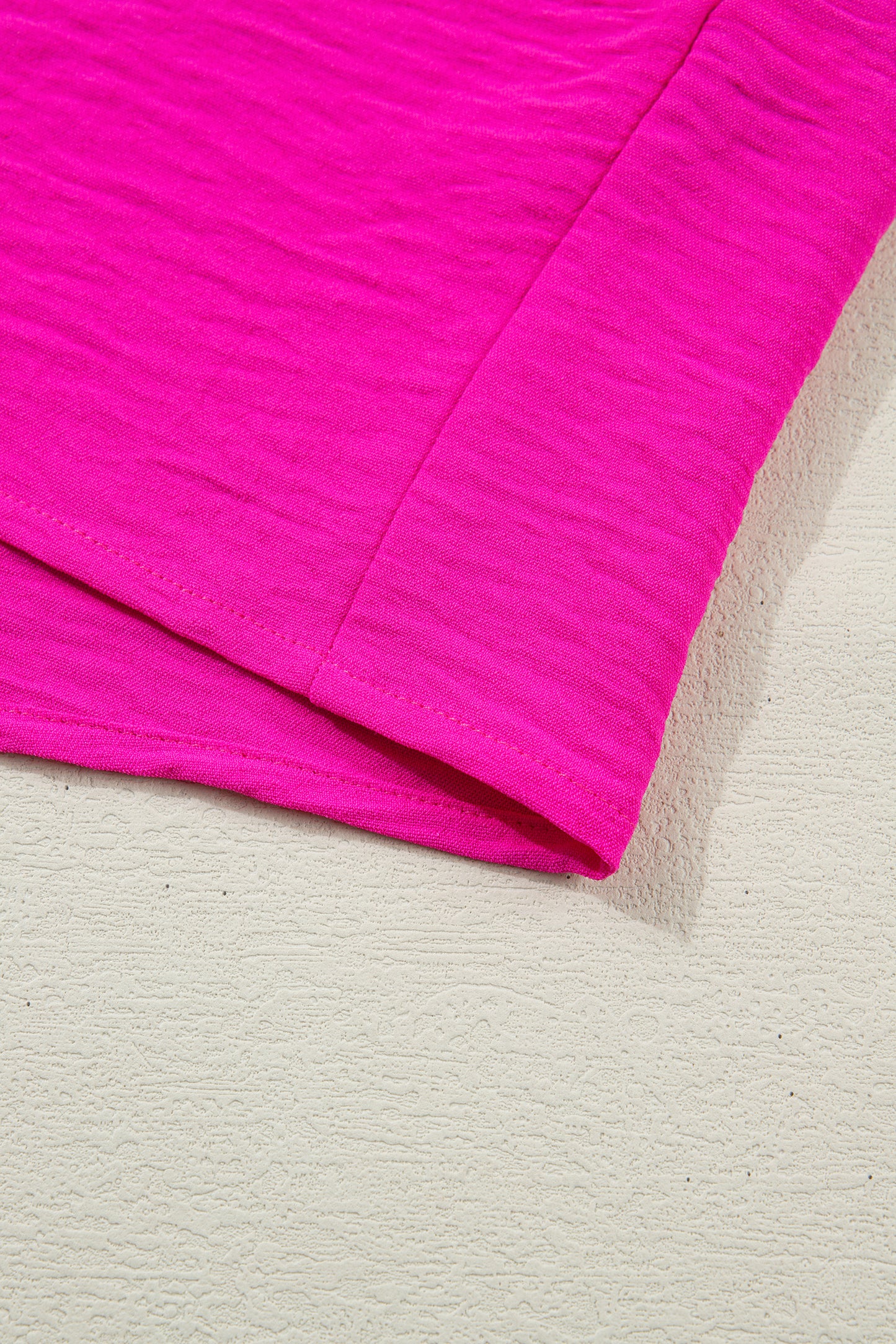 Rose Red Dolman Half Sleeve Leopard Patchwork Trim V Neck Blouse