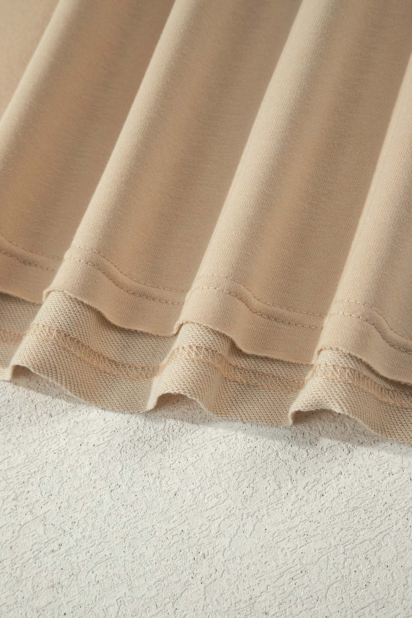 Parchment Striped Raglan Sleeve Notched Neck Raw Edge Plus Size Jumper-Plus Size/Plus Size Tops/Plus Size Long Sleeve Tops-[Adult]-[Female]-2022 Online Blue Zone Planet