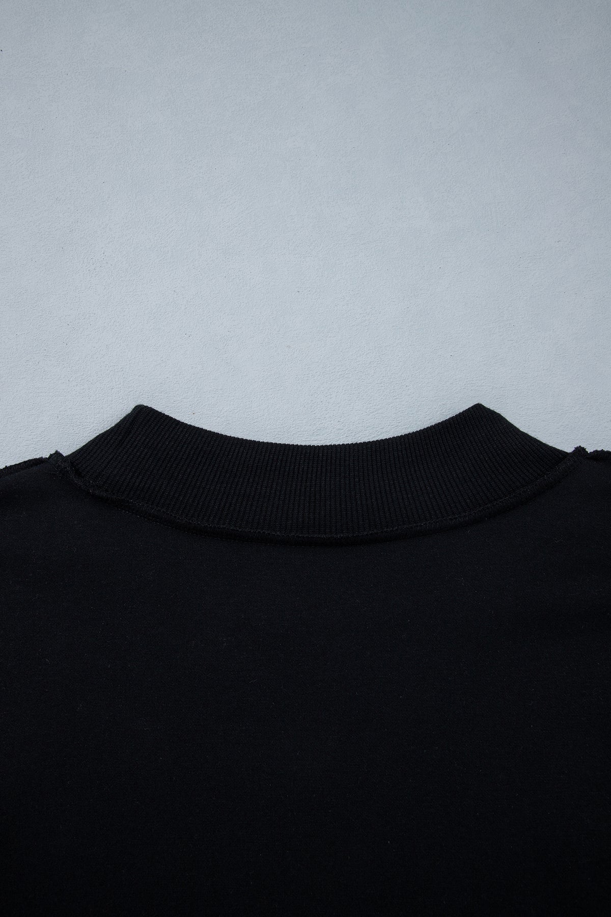 Black Oversize Drop Shoulder Reversible Mock Neck Sweatshirt-Tops/Sweatshirts & Hoodies-[Adult]-[Female]-2022 Online Blue Zone Planet