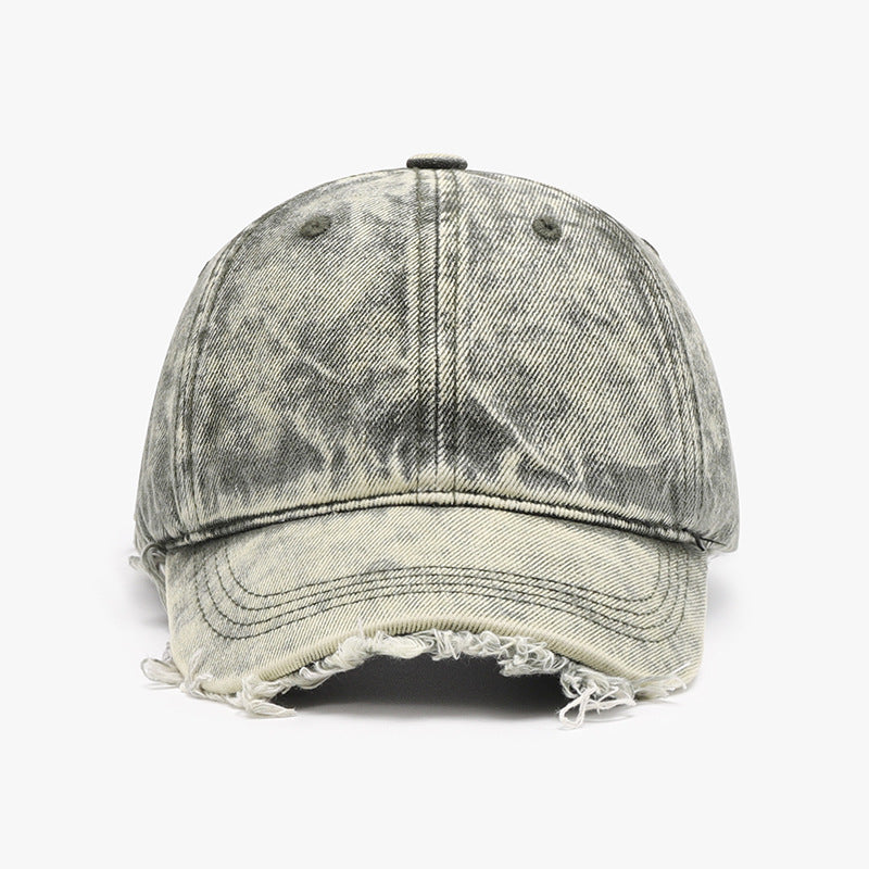 Raw Hem Cotton Baseball Cap-BASEBALL HATS-[Adult]-[Female]-Sage-One Size-2022 Online Blue Zone Planet