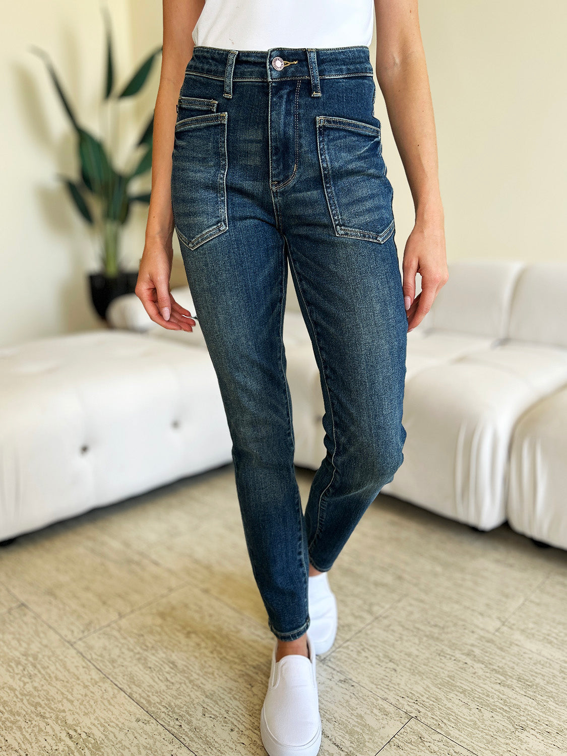 Blue Zone Planet | Judy Blue Full Size High Waist Skinny Jeans-TOPS / DRESSES-[Adult]-[Female]-2022 Online Blue Zone Planet