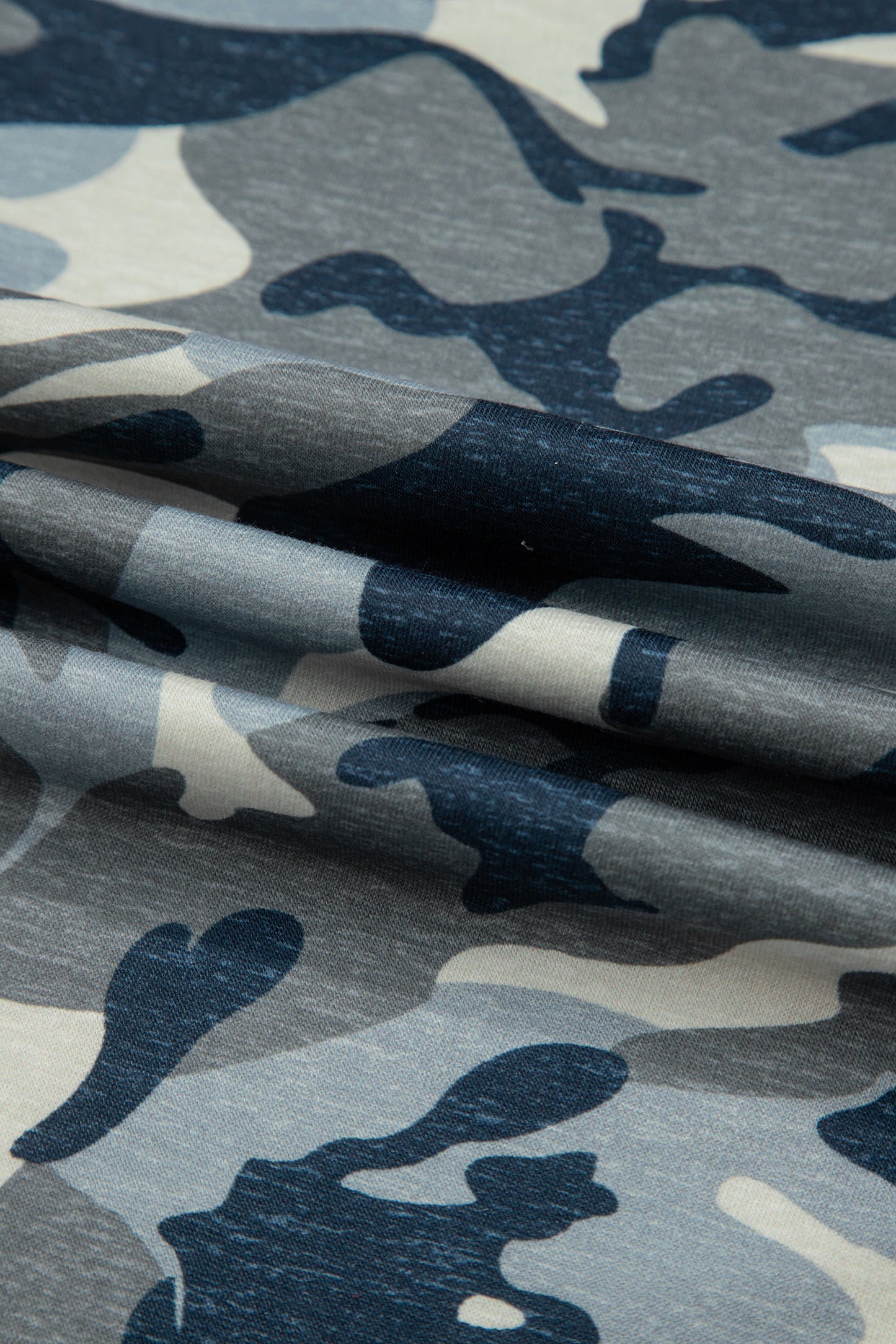 Green Camouflage Print Crew Neck T Shirt-Tops/Tops & Tees-[Adult]-[Female]-2022 Online Blue Zone Planet