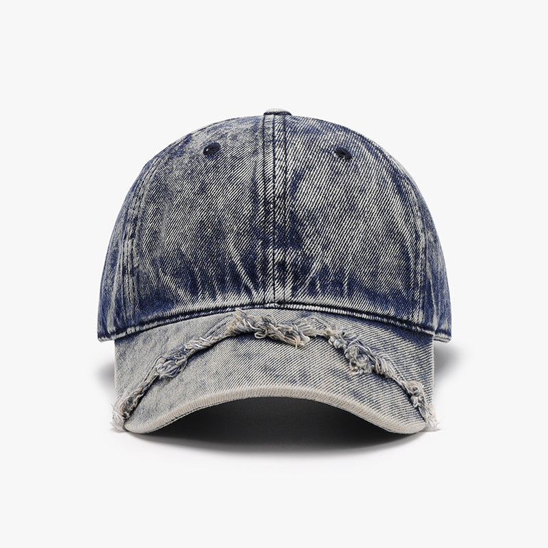 Fringe Adjustable Cotton Baseball Cap-BASEBALL HATS-[Adult]-[Female]-Indigo-One Size-2022 Online Blue Zone Planet