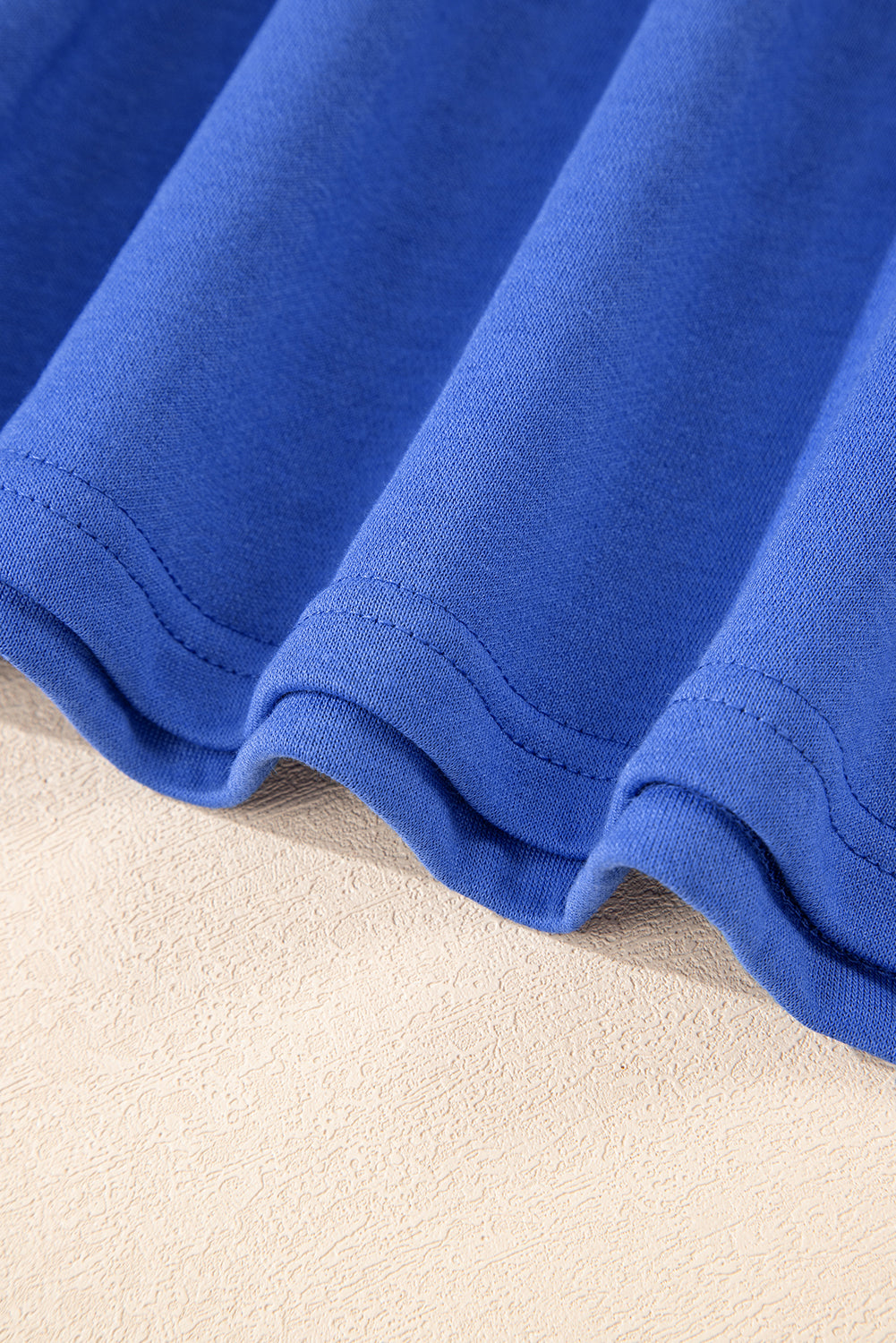 Sky Blue Varsity Contrast Banded Sleeve Shift Sweatshirt Dress-TOPS / DRESSES-[Adult]-[Female]-2022 Online Blue Zone Planet