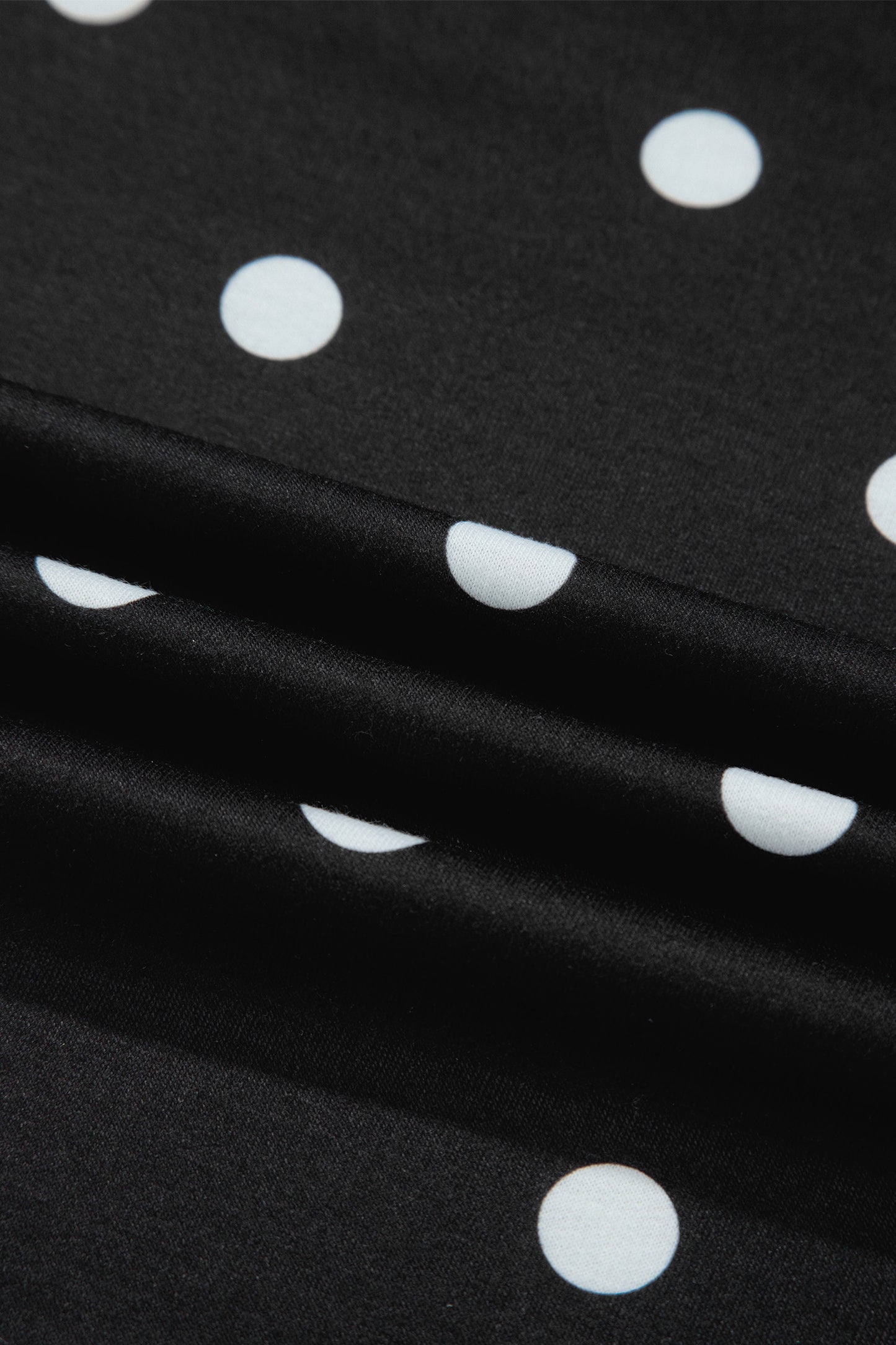 White Exposed Seam Detail Polka Dot Loose Tee Drawstring Shorts Set-Two Piece Sets/Short Sets-[Adult]-[Female]-2022 Online Blue Zone Planet